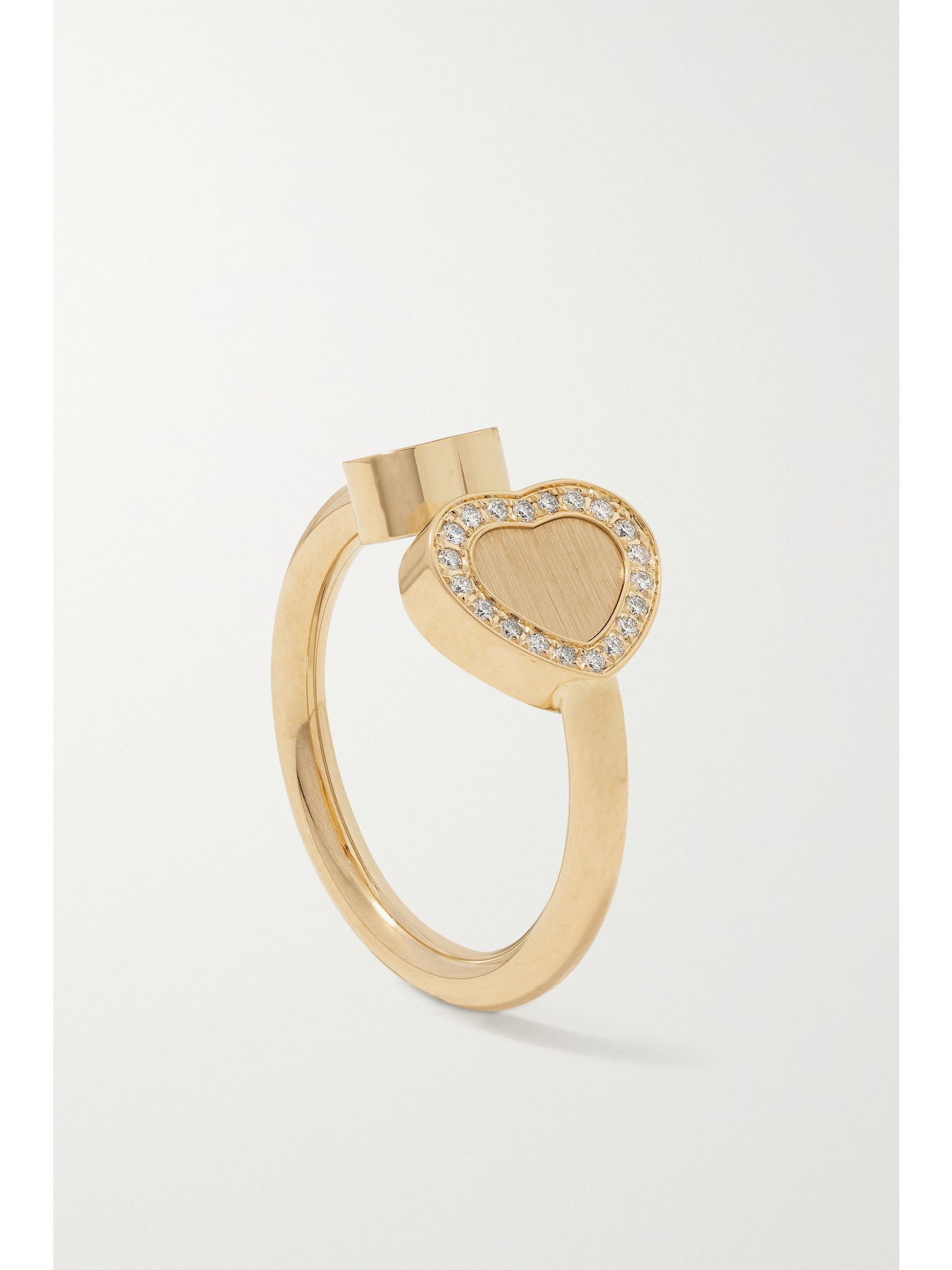 Happy Hearts 18-karat gold diamond ring Gold - 5