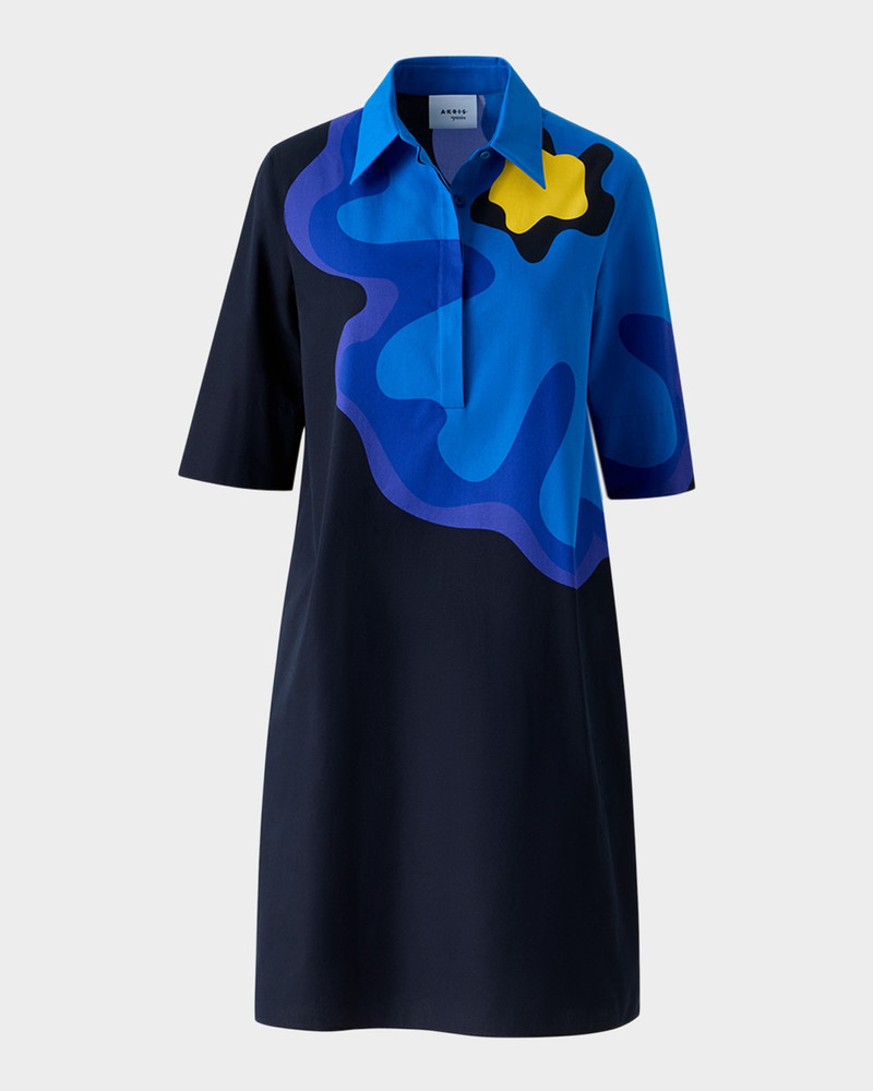 Floral Cotton Knee-Length Dress 1