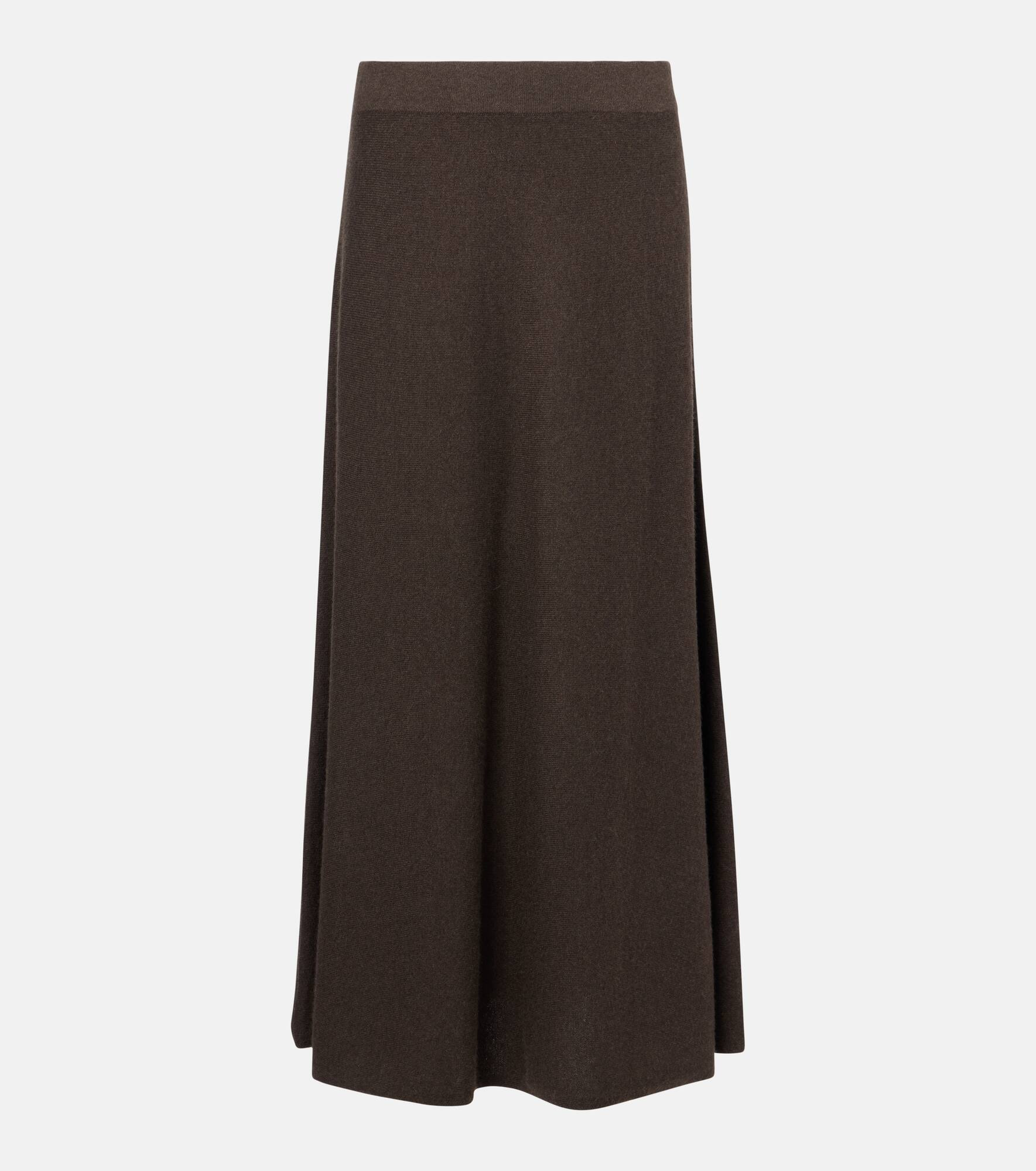 Torie knitted cashmere maxi skirt - 1