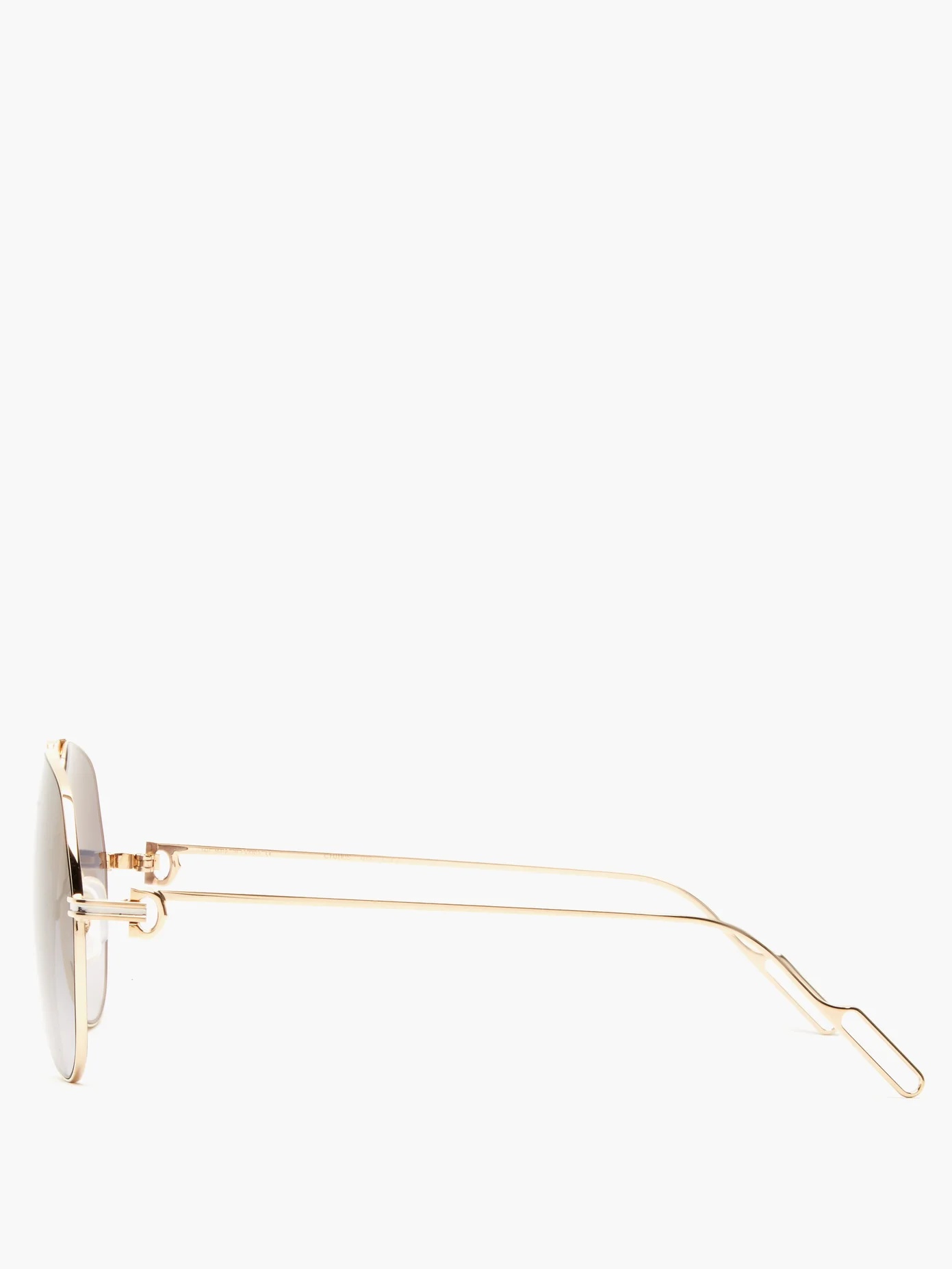 Première de Cartier aviator metal sunglasses - 4