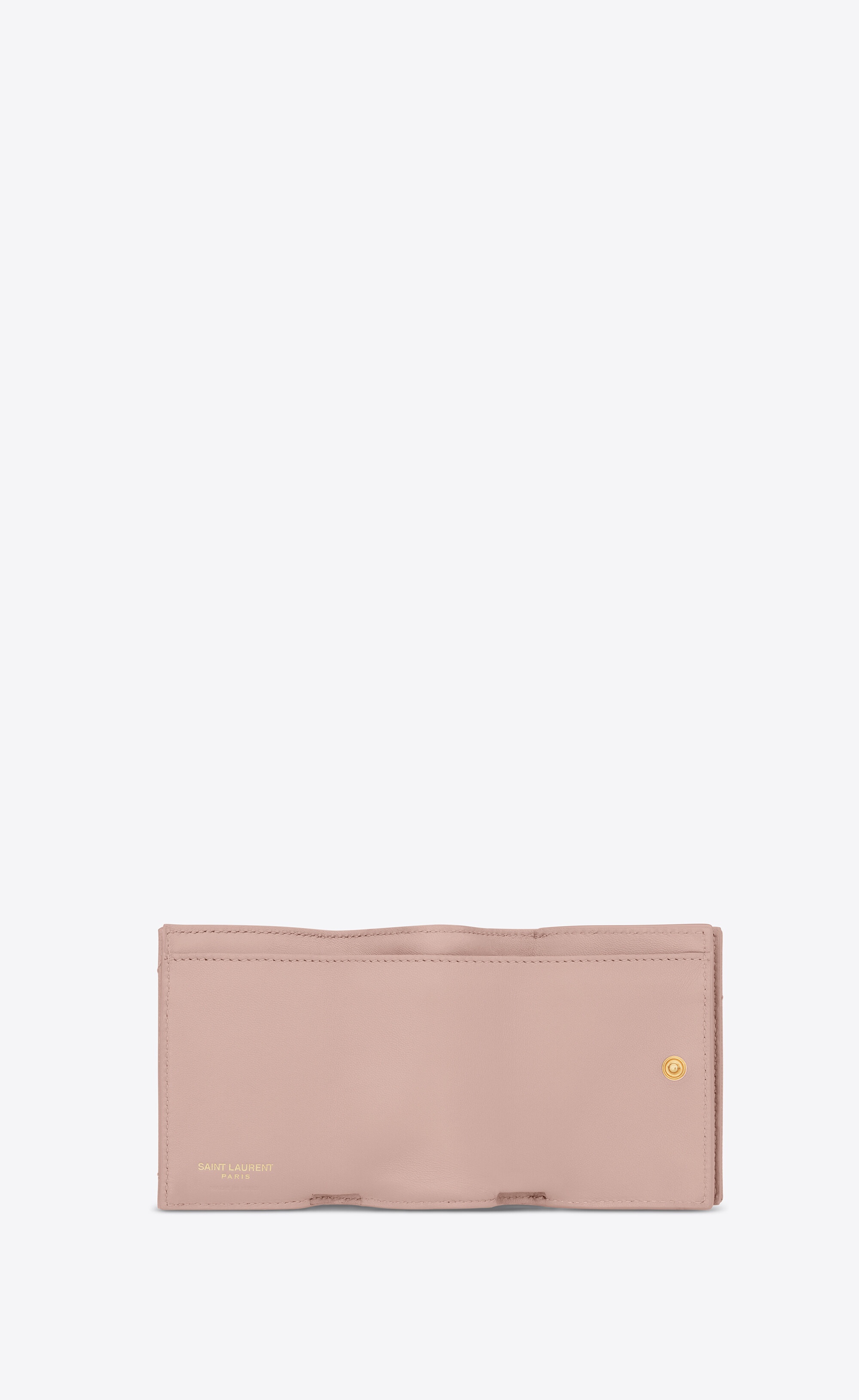 cassandre saint laurent matelassé origami tiny wallet in grain de poudre embossed leather - 4