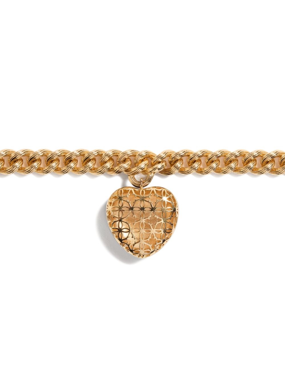gold-tone chain bracelet with heart charm - 4