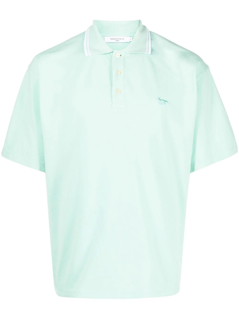 tonal fox-patch polo shirt - 1