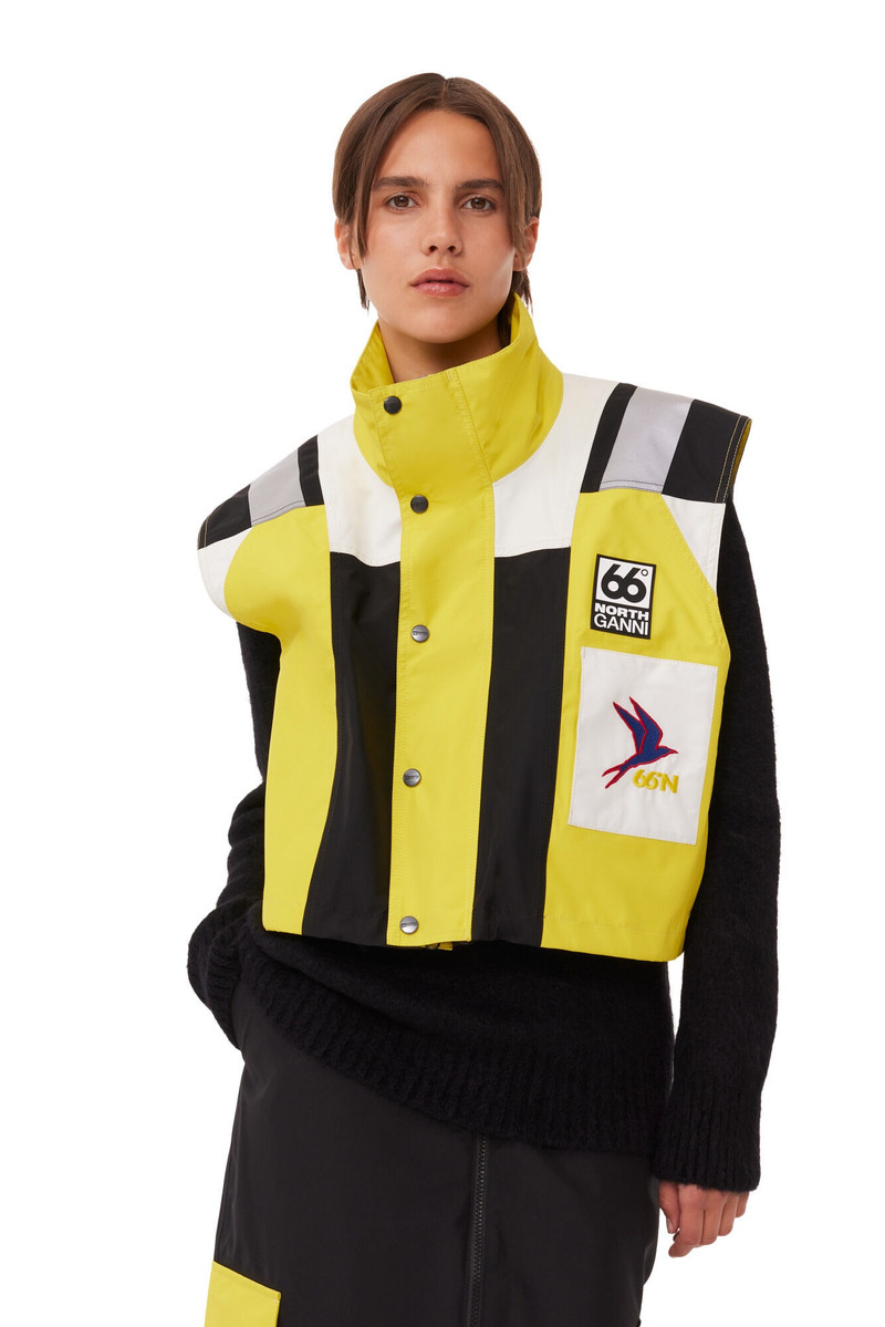 GANNI GANNI X 66°NORTH KRIA CROPPED VEST outlook