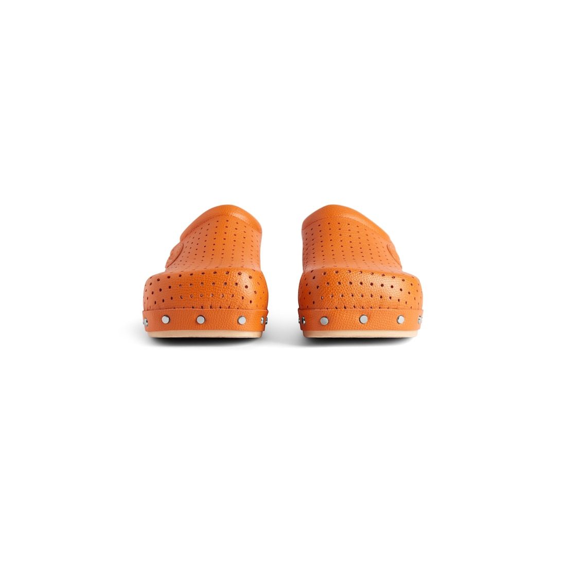 Women's Balenciaga I Scholl 40mm Clog Mule  in Pastel Orange - 3