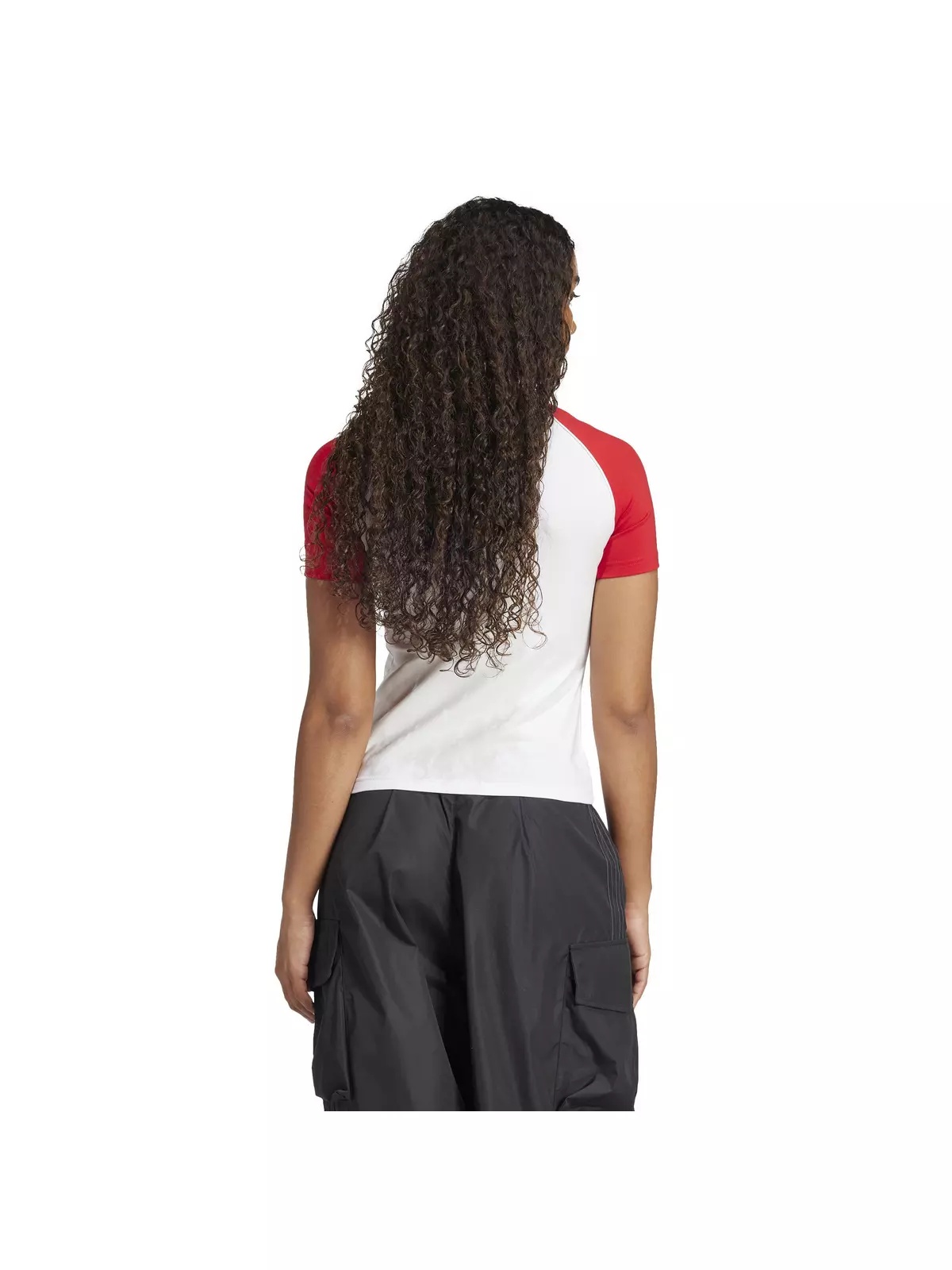 Originals Women's Adicolor 3-Stripes Raglan Slim T-Shirt -White/Red - 2