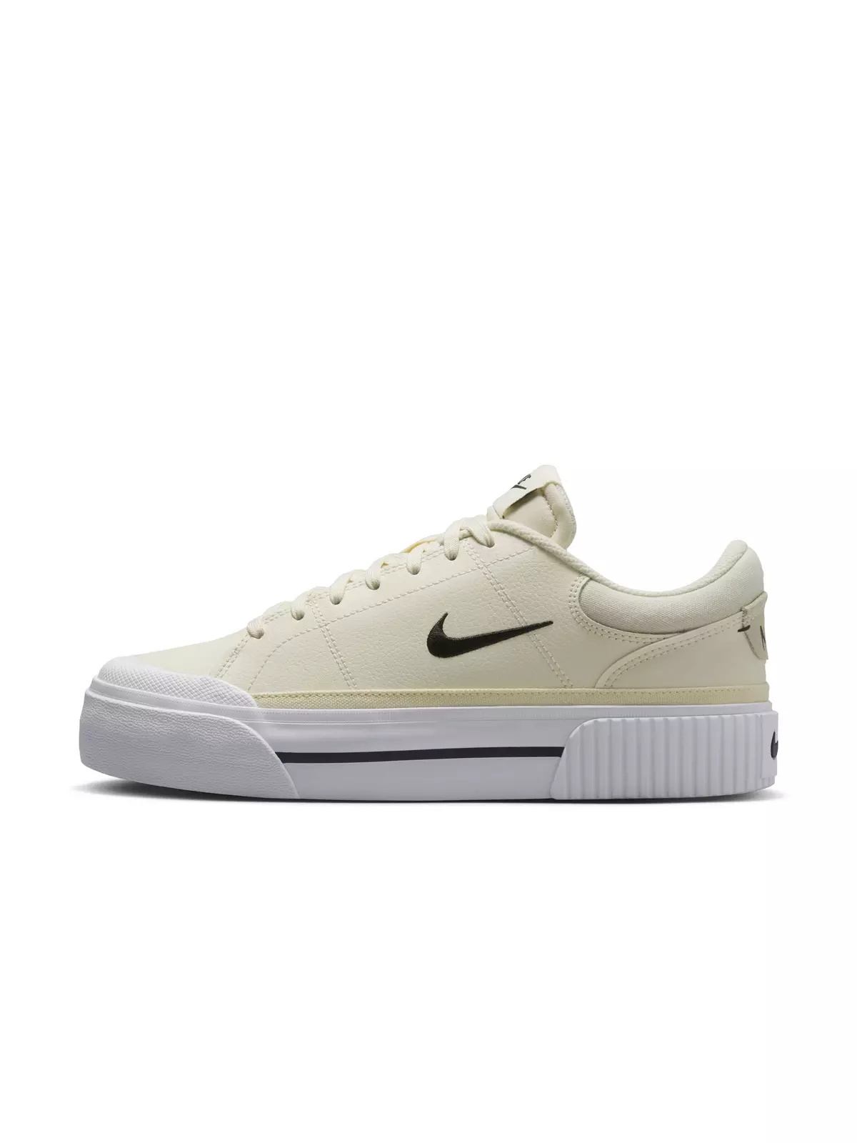 Court Legacy Lift "Pale Ivory/Muslin/White/Black" Women's Shoe - 2