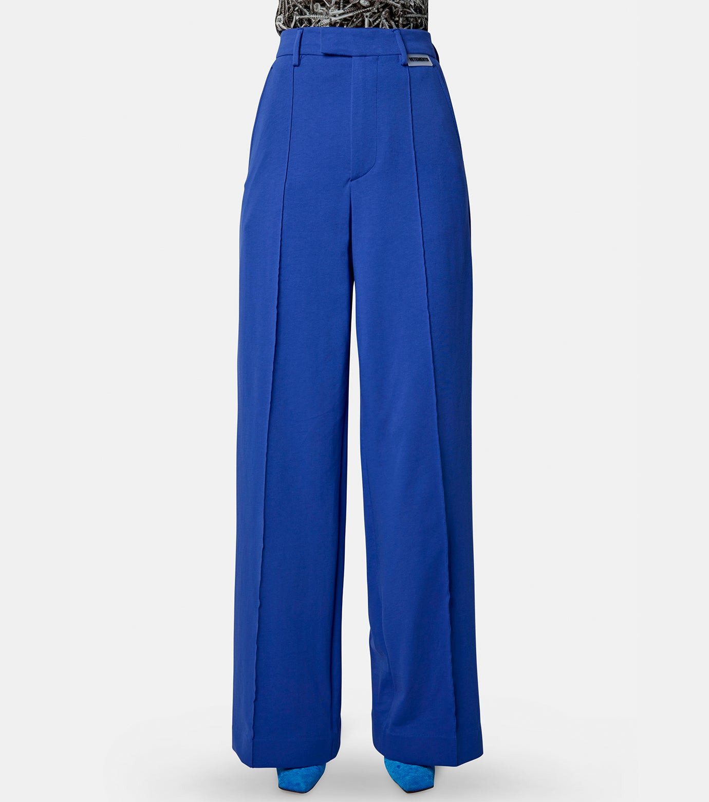 Womens Wide Leg Jersey Tailored Pant - 2