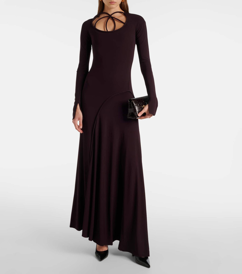 Victoria Beckham Twist-detail jersey gown outlook