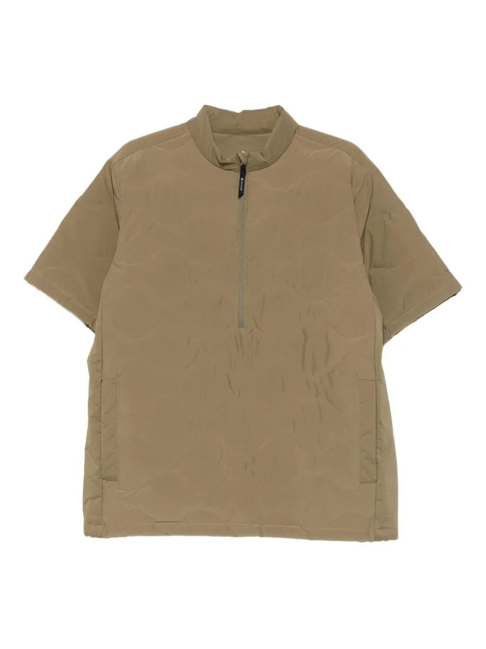 quilted-design zip-up sweater - 1