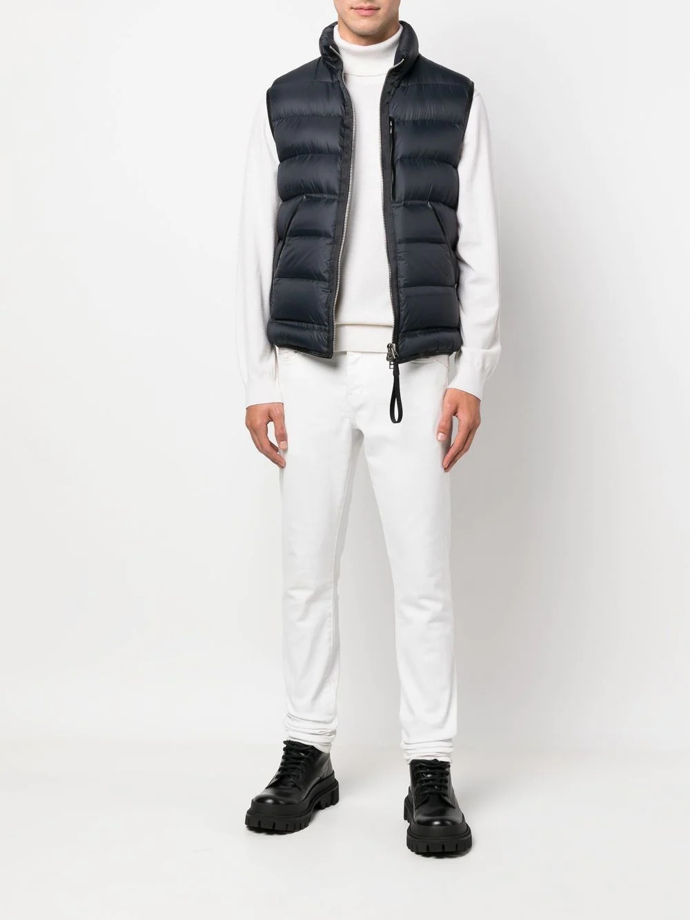 zipped padded gilet - 2