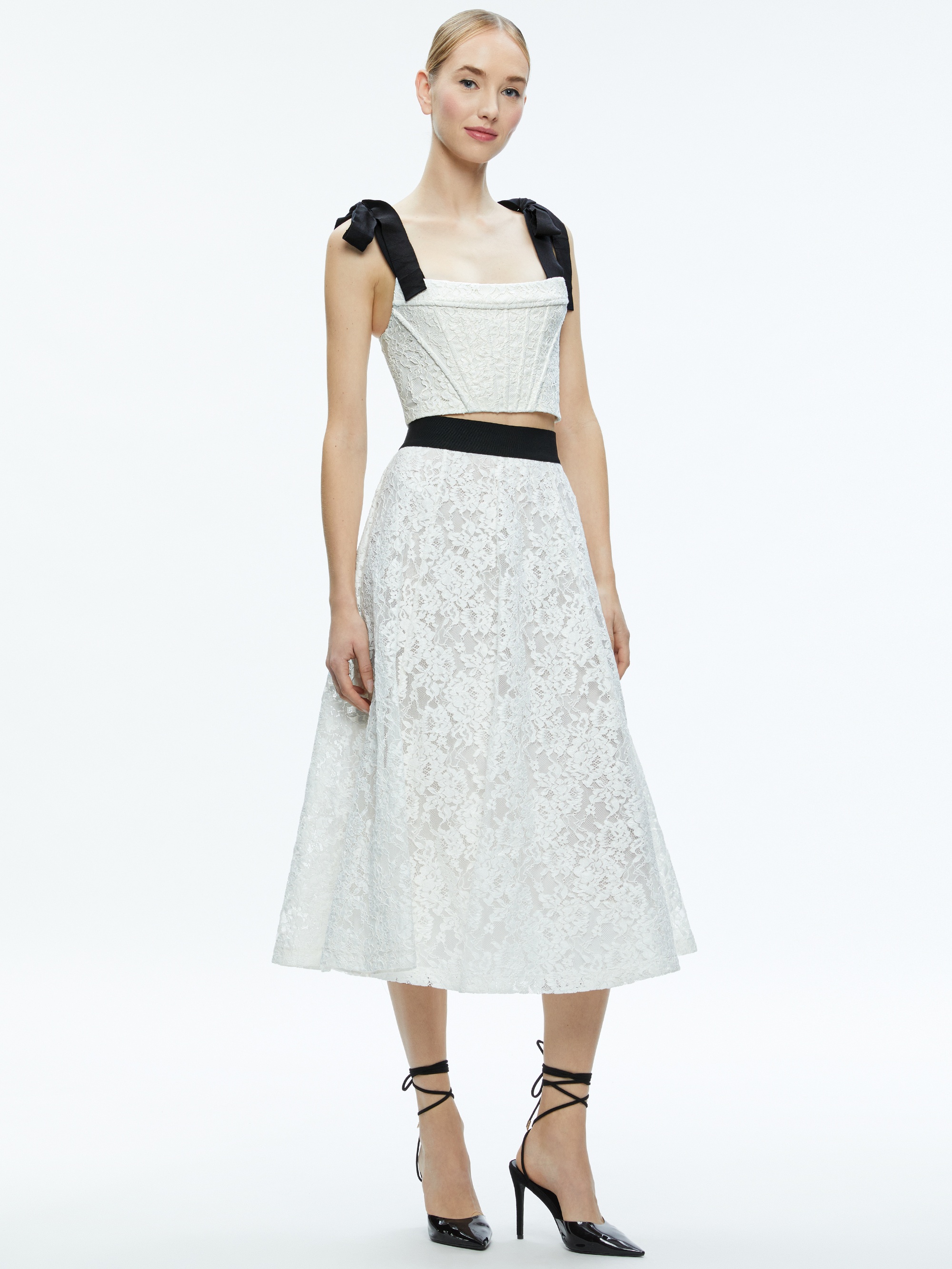EARLA LACE MIDI SKIRT - 6
