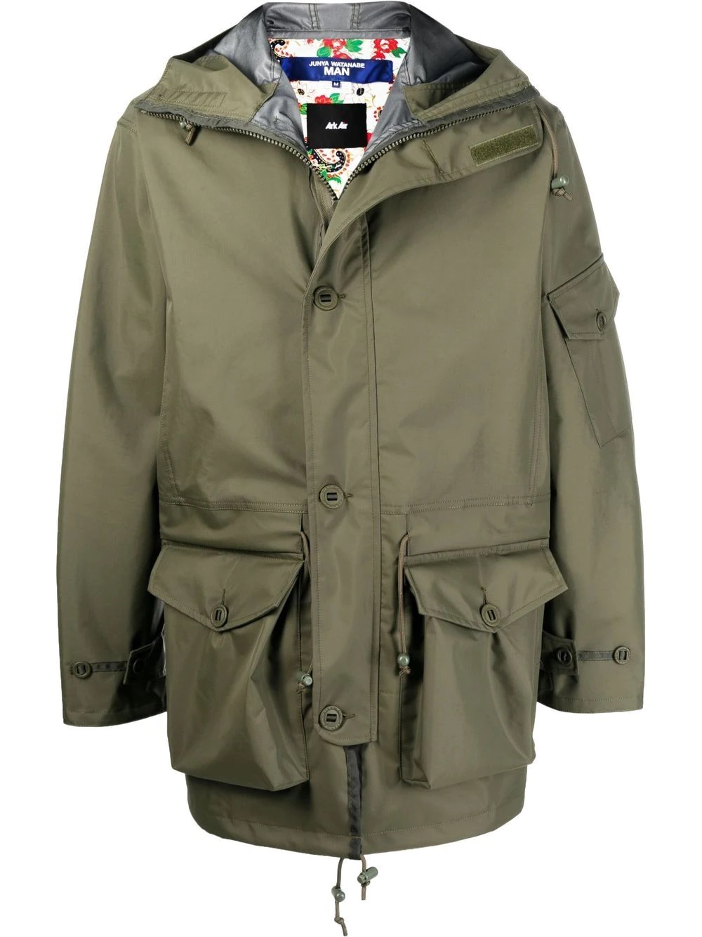 zip-up hooded coat - 1