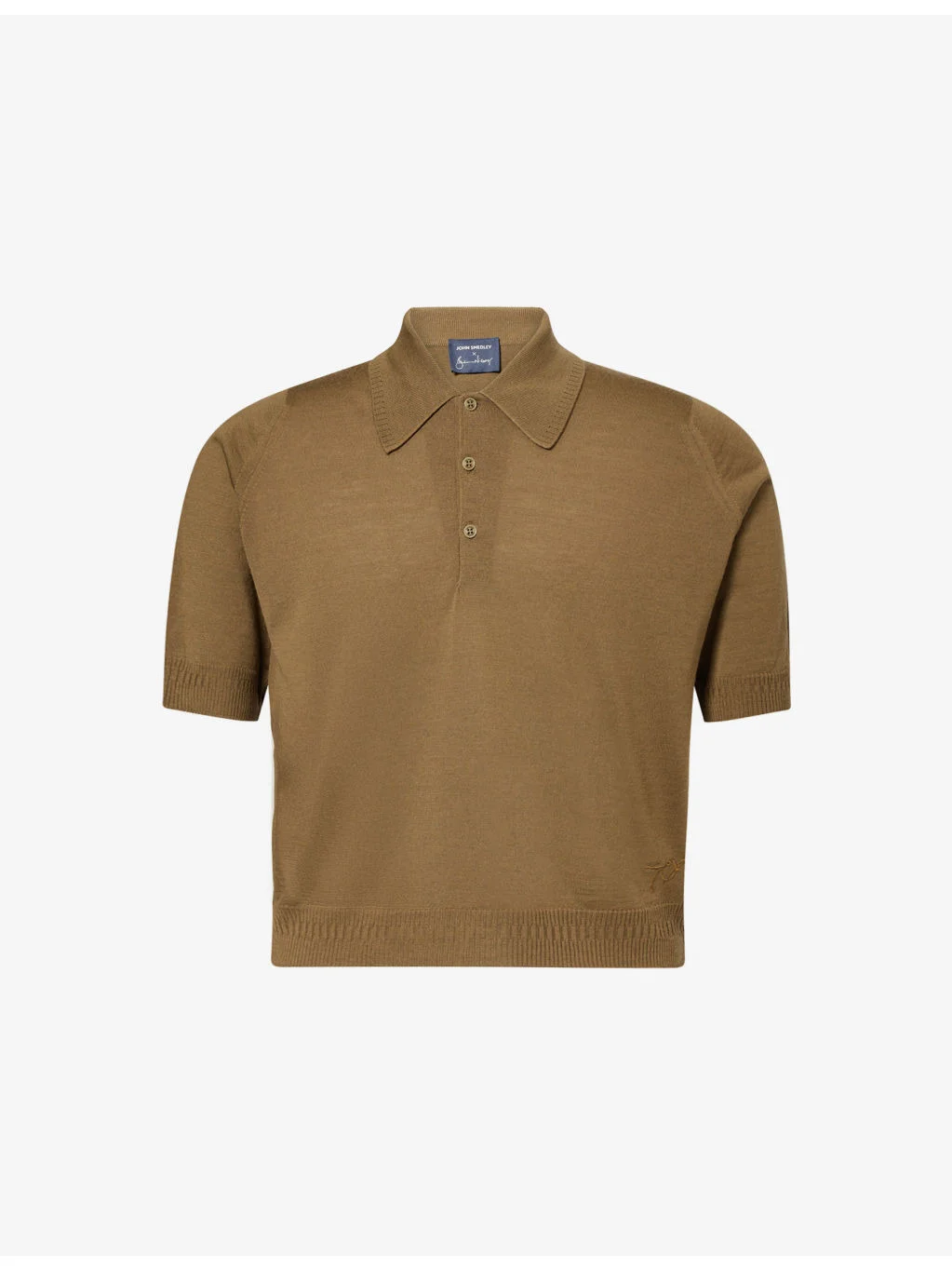 John Smedley X Bill Nighy Short-Sleeve Merino Wool Polo Shirt - 1