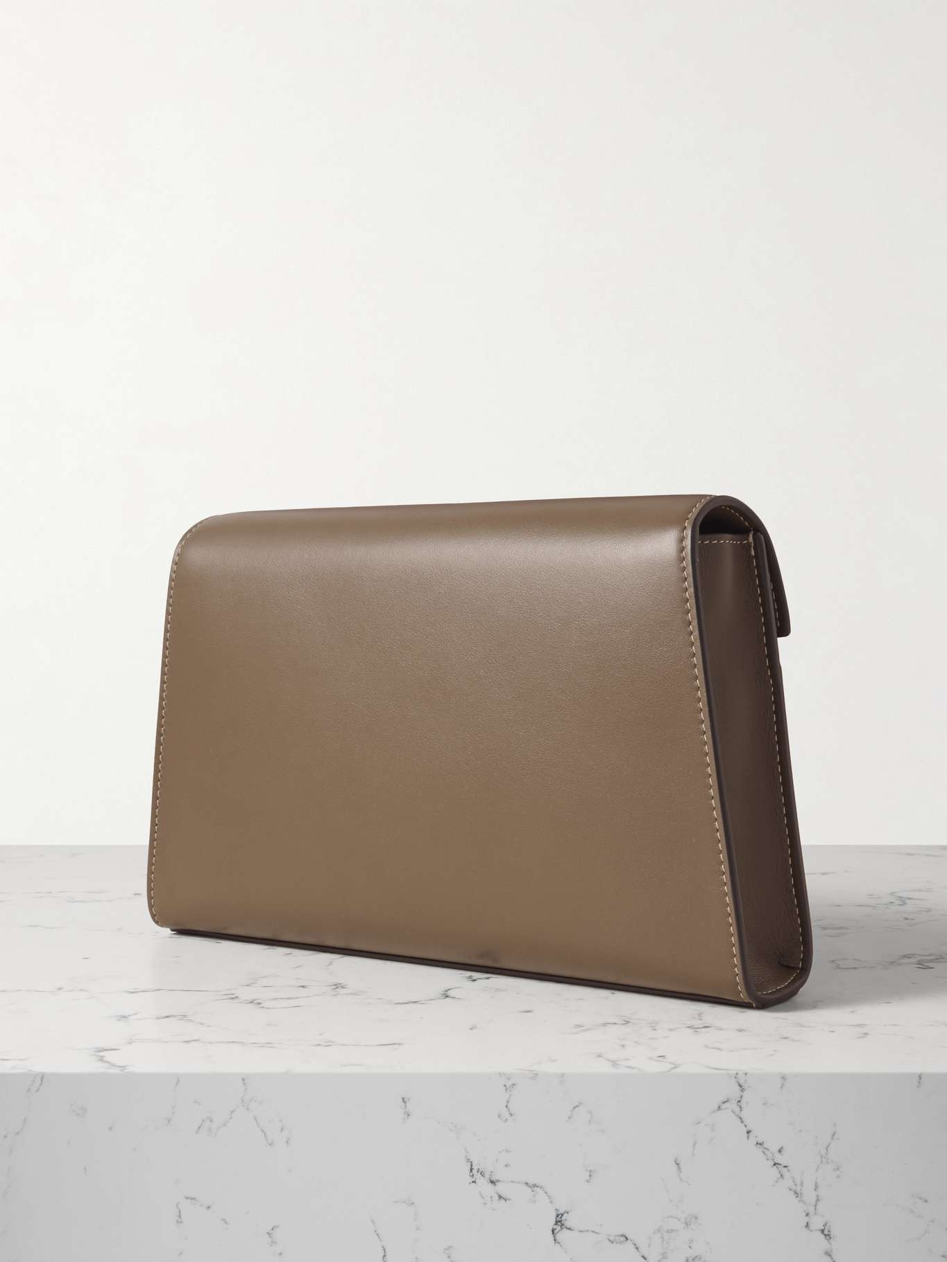 Symmetry leather shoulder bag Dark brown - 3
