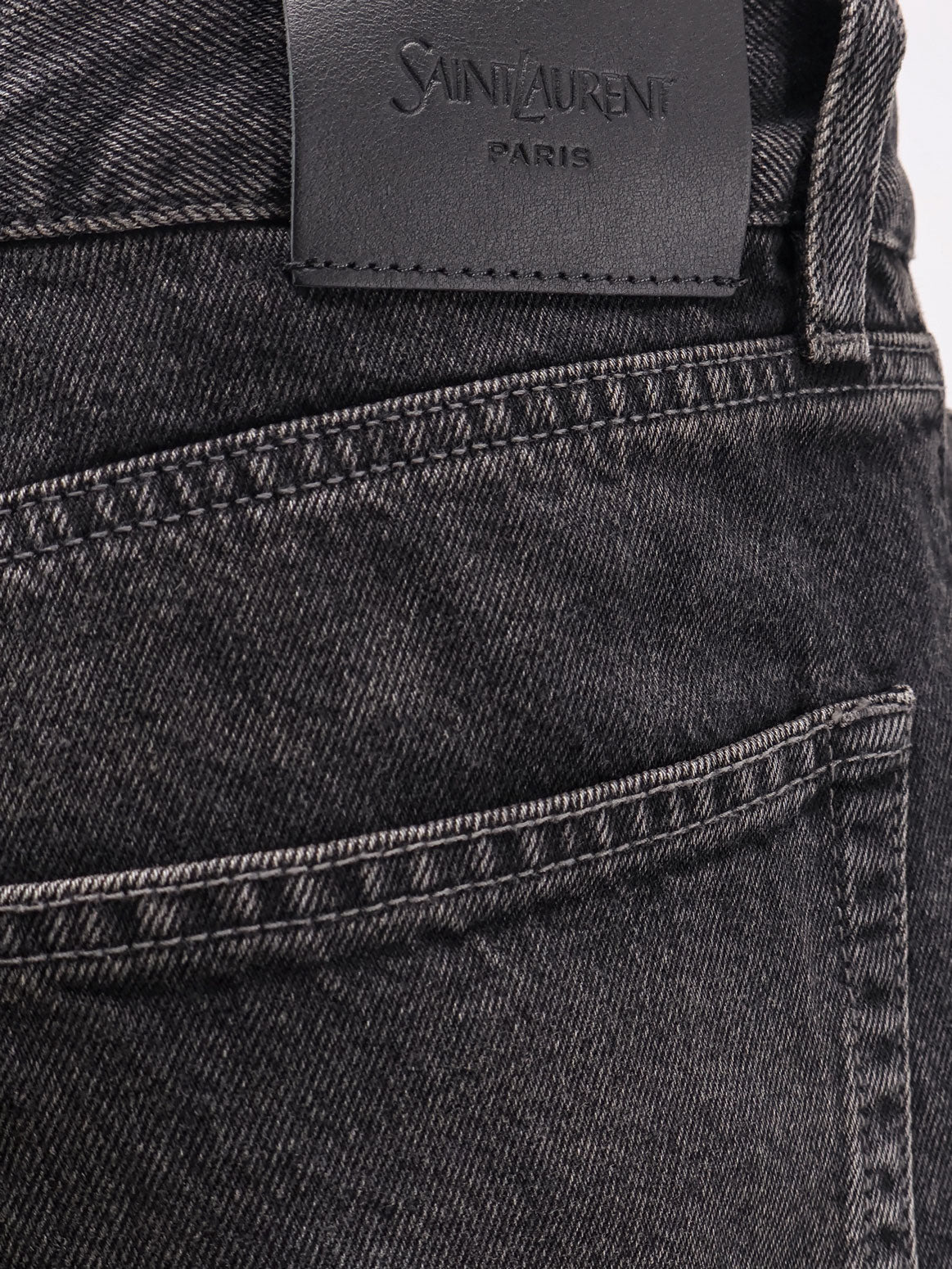 Saint Laurent Long Mick Black Denim Trousers - 3