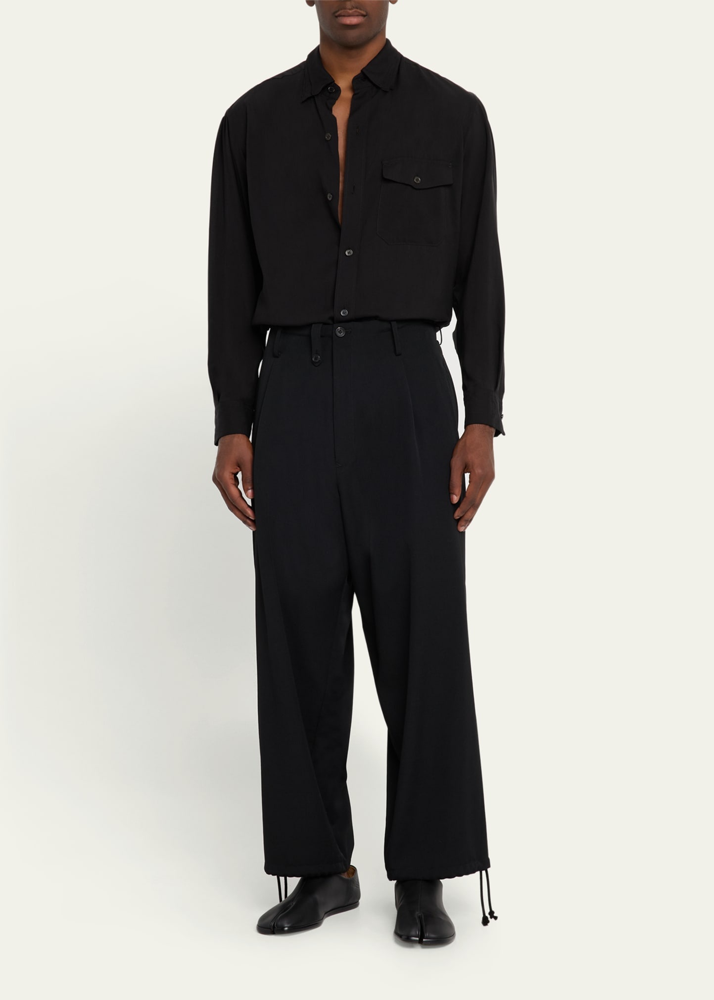 Men's Pleated Gabardine Pants - 2