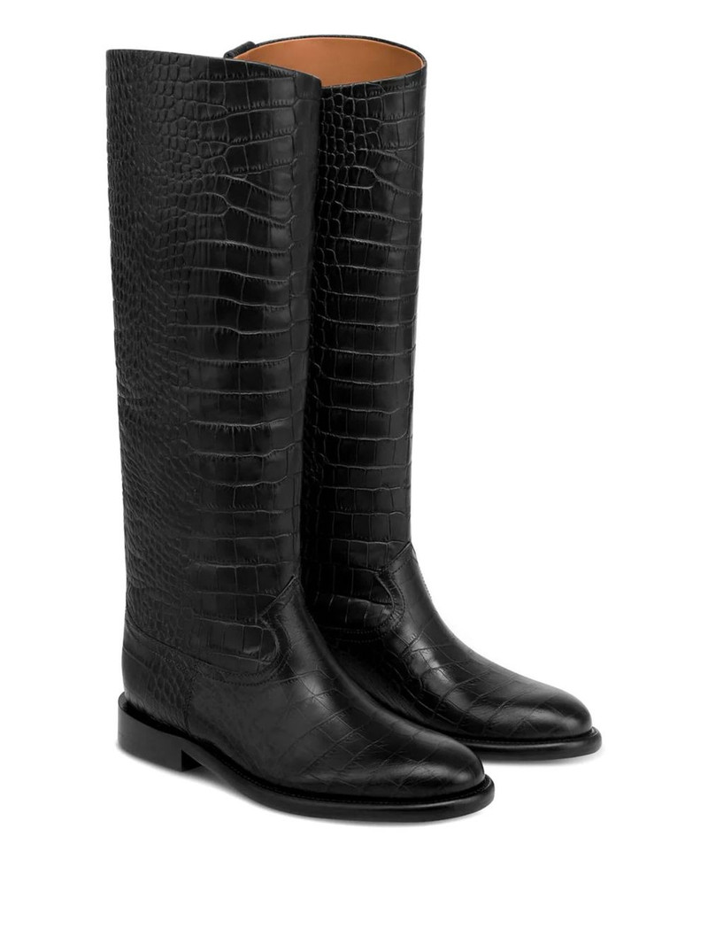 PARIS TEXAS 20mm Montana croco-embossed leather boots outlook