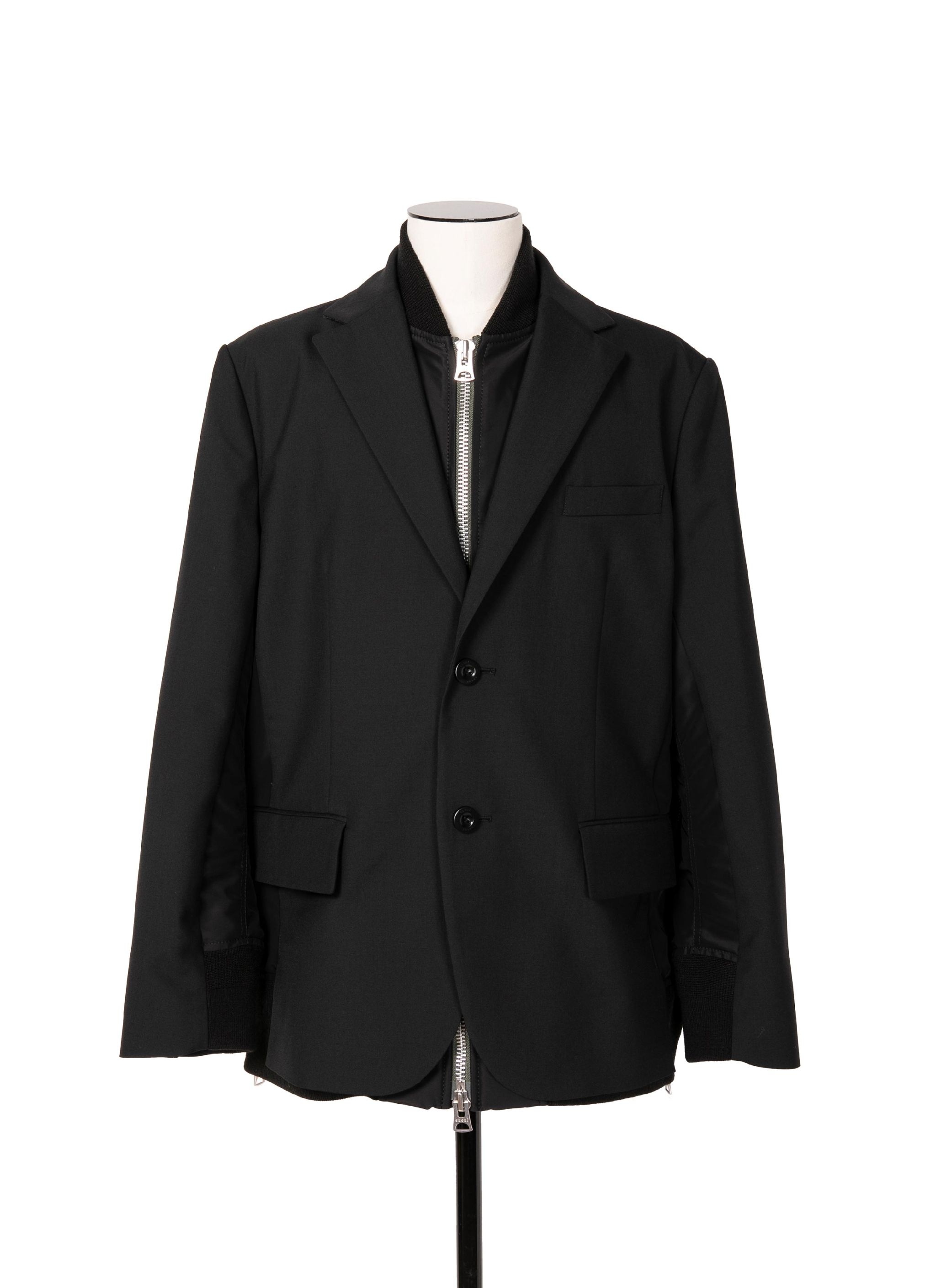 ジャケット Sacai Wool Silk Suiting x Nylon Twill Jacket sacai Suiting x Nylon Twill Jacket | REVERSIBLE
