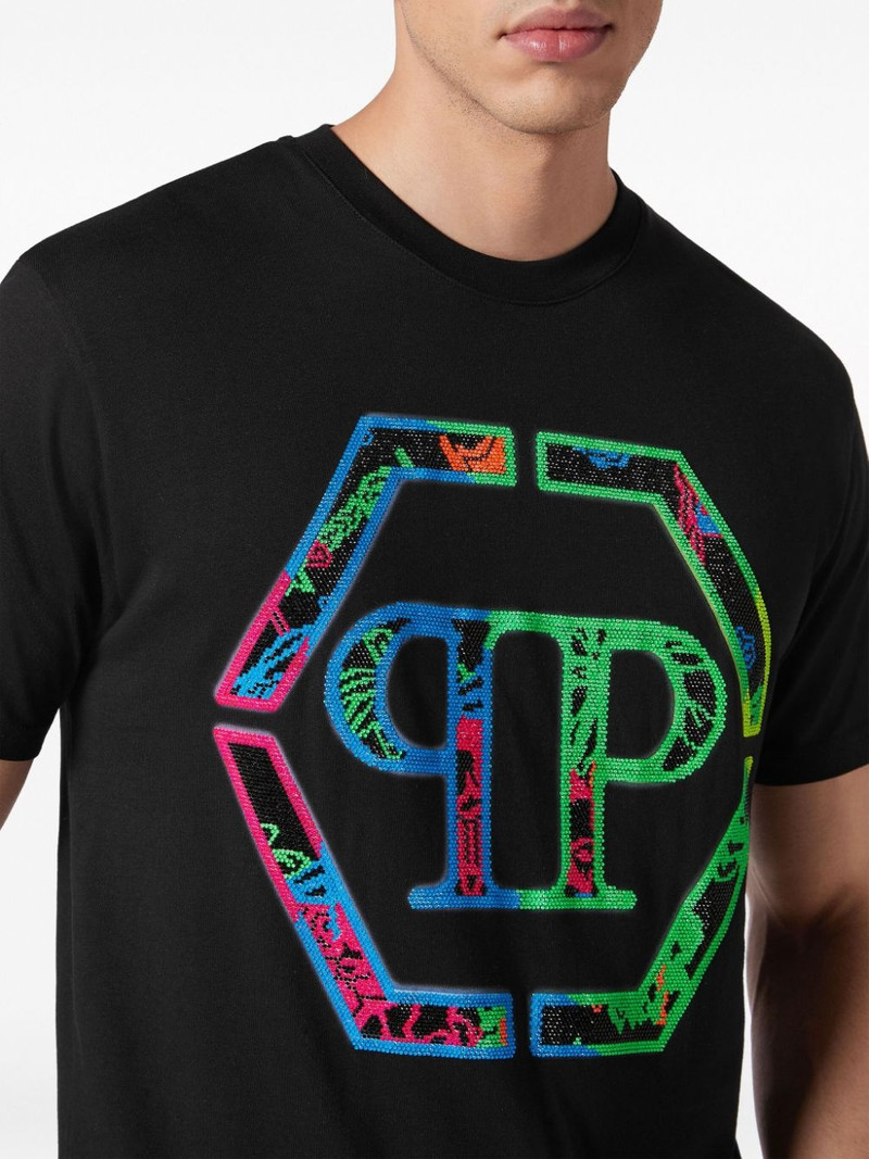 logo-embellished cotton T-shirt 5