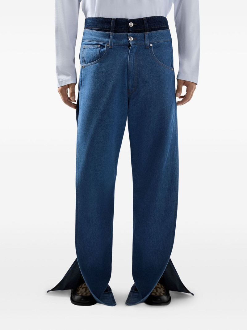 GCDS split-hem panelled denim outlook