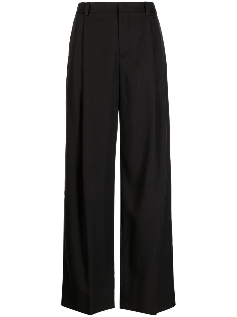 pleated wide-leg trousers - 1