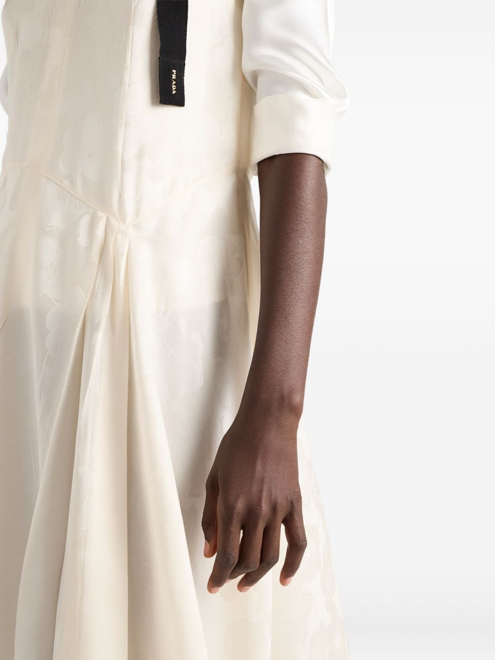 floral jacquard midi dress - 4