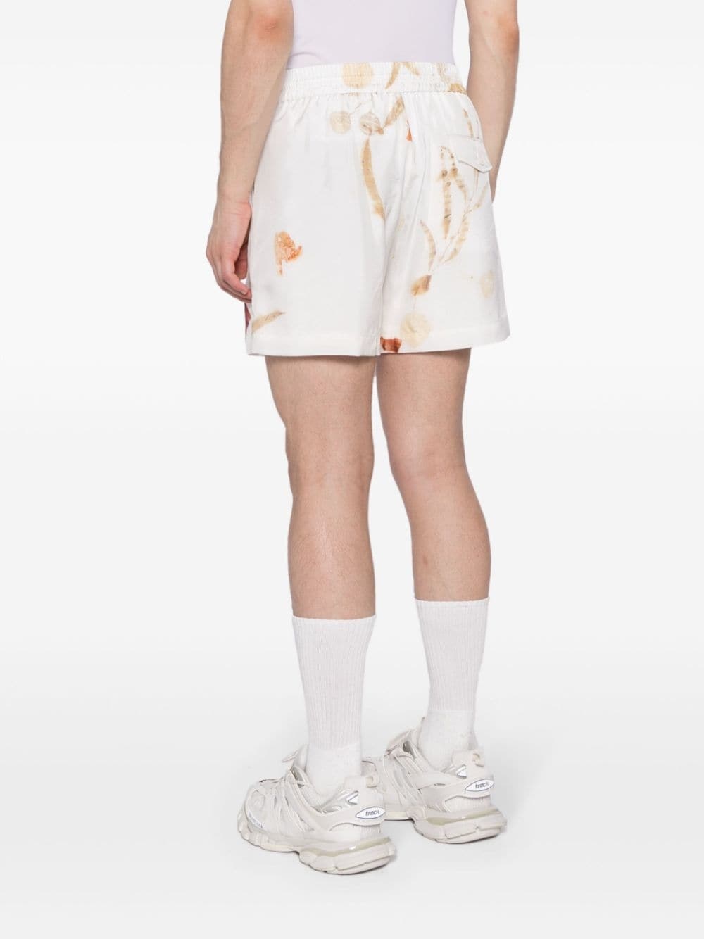abstract-print drawstring shorts - 4