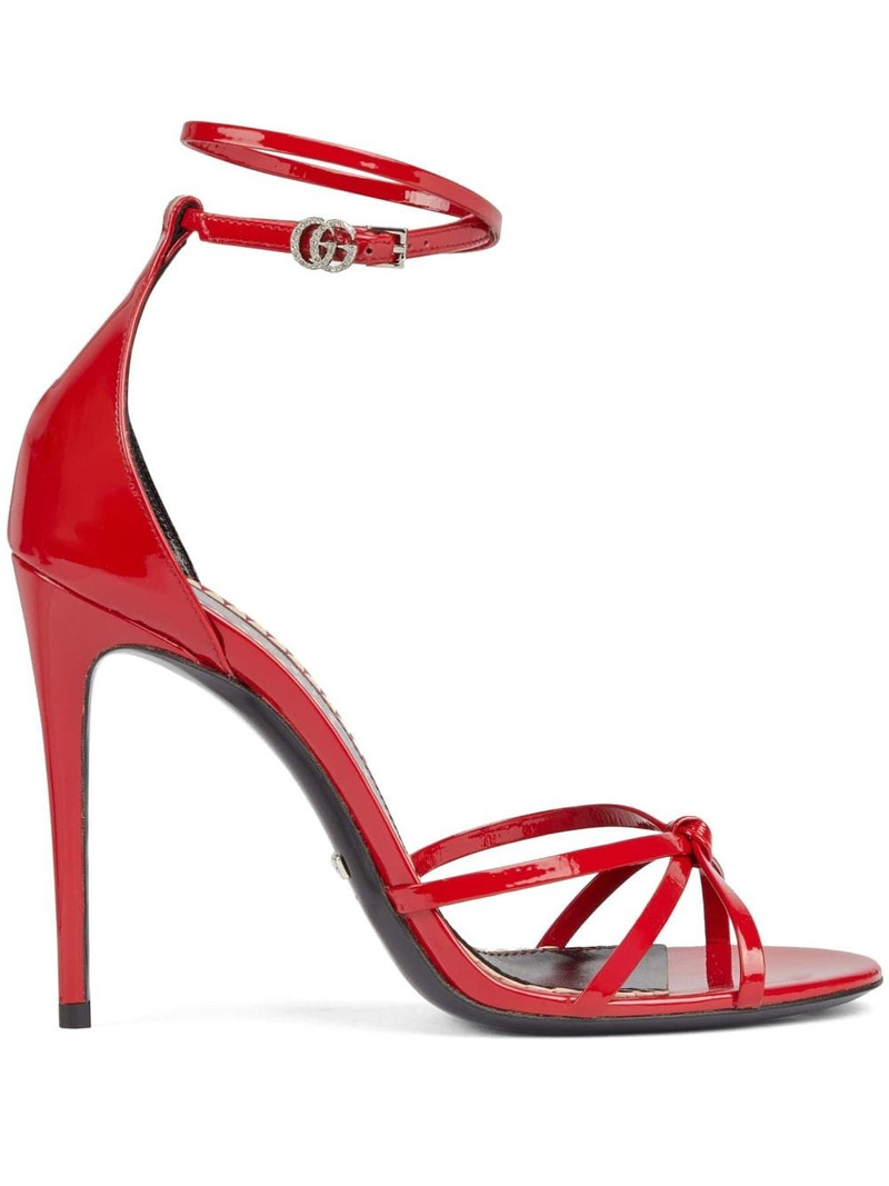 110mm Double G patent-finish sandals - 1