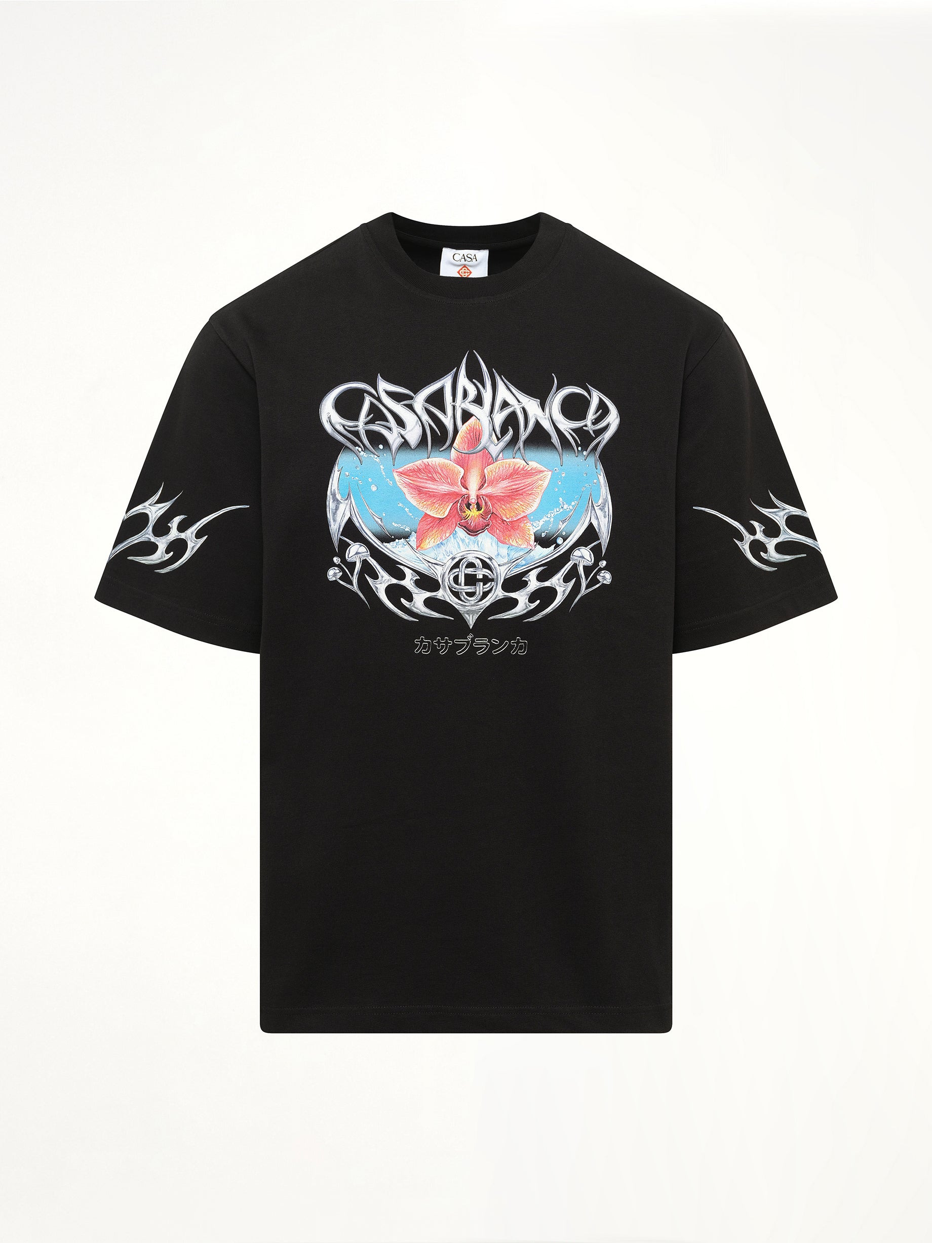 Blades Printed Oversized T-Shirt in Black - 2