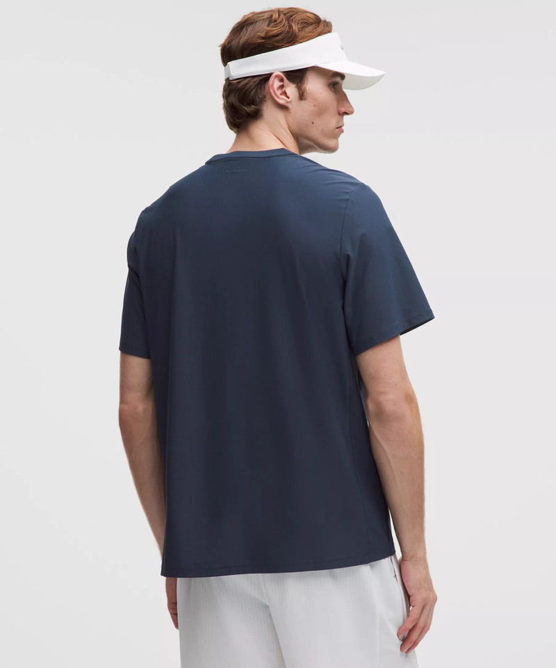 UV-Protective Striped Mesh Tennis T-Shirt 3