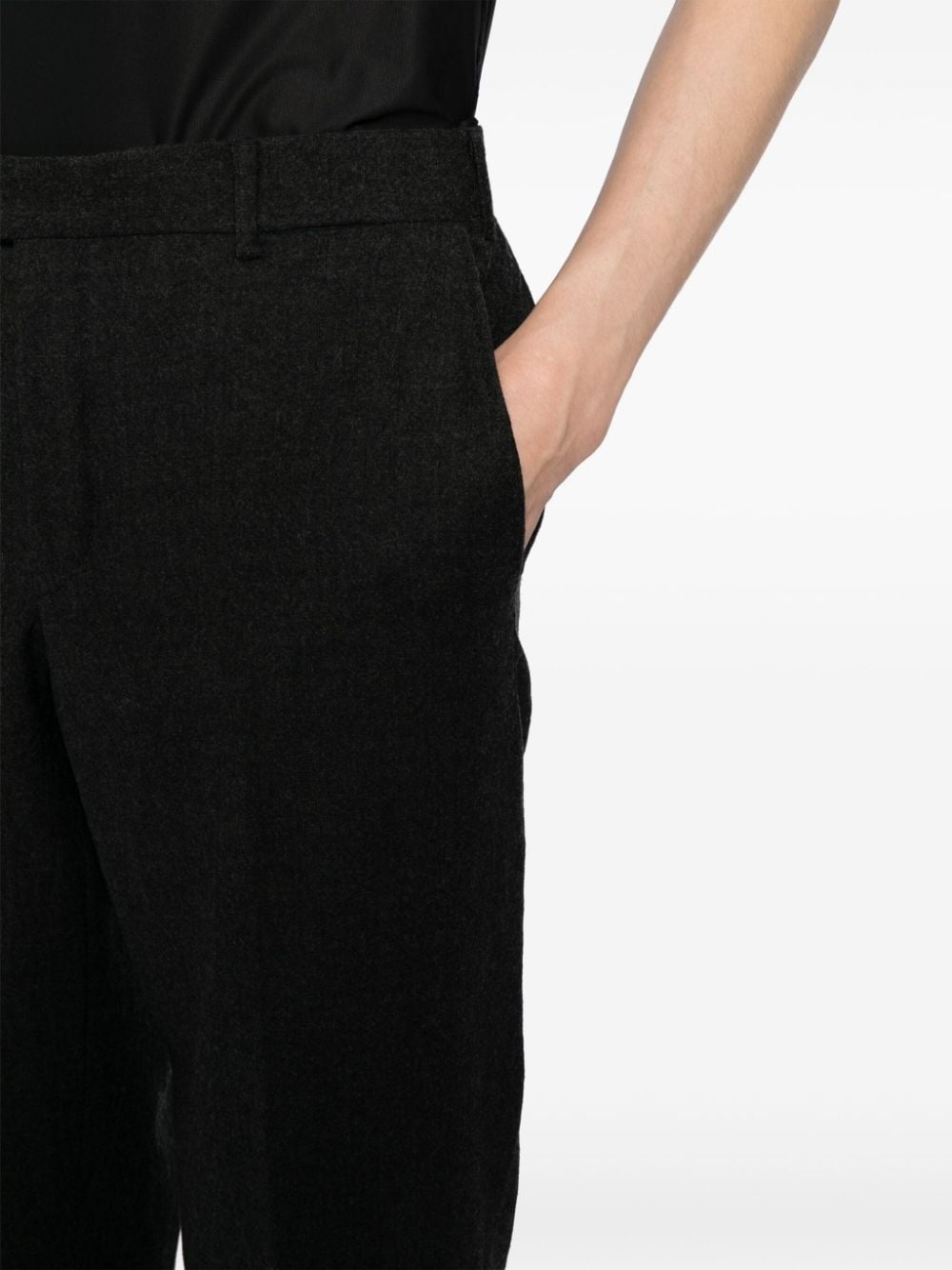 pressed-crease wool tailored trousers - 5