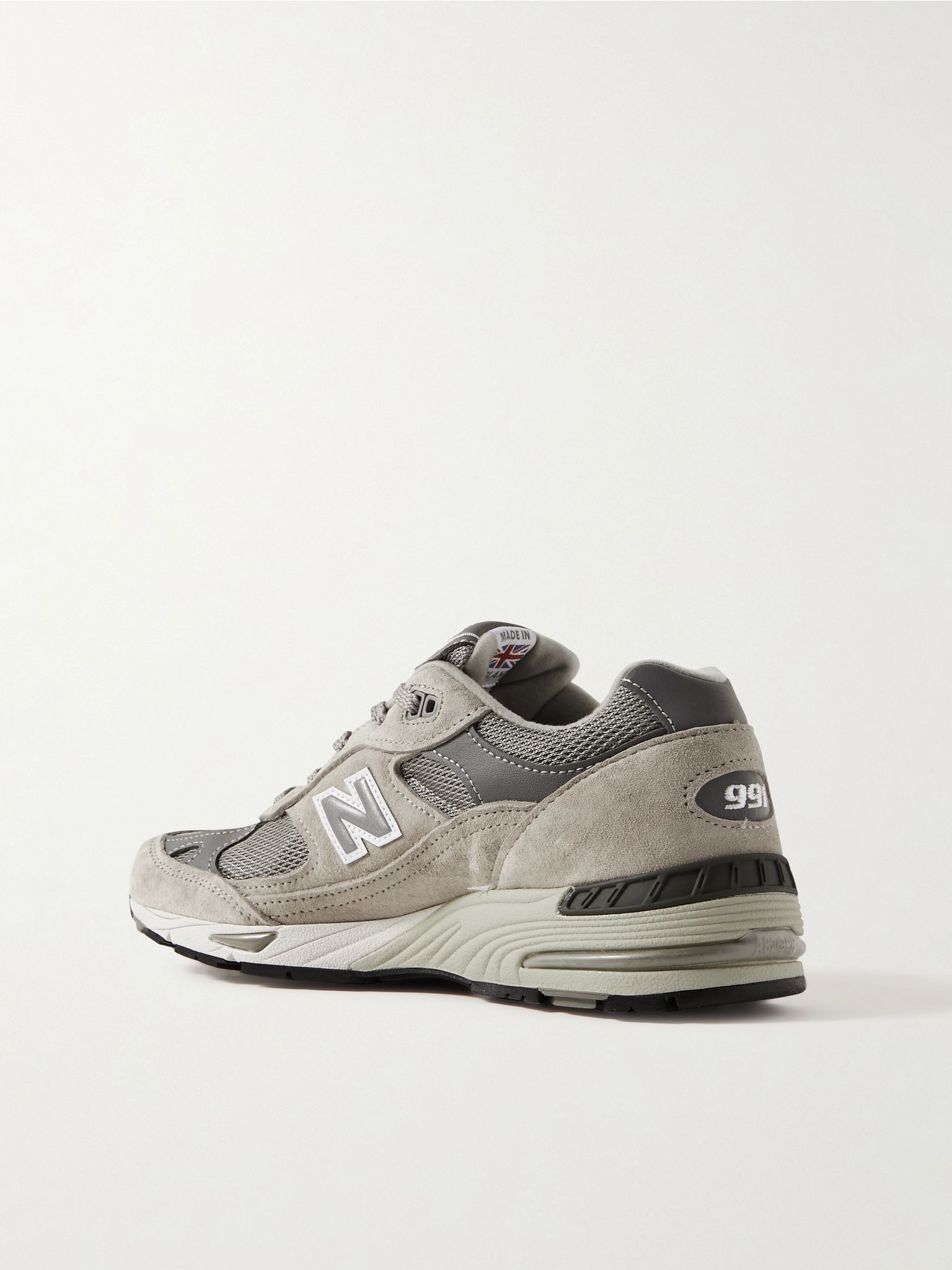 MiUK 991 suede and mesh sneakers Gray - 3