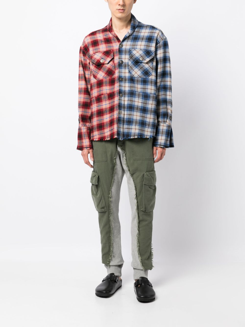 check-pattern cotton shirt - 2