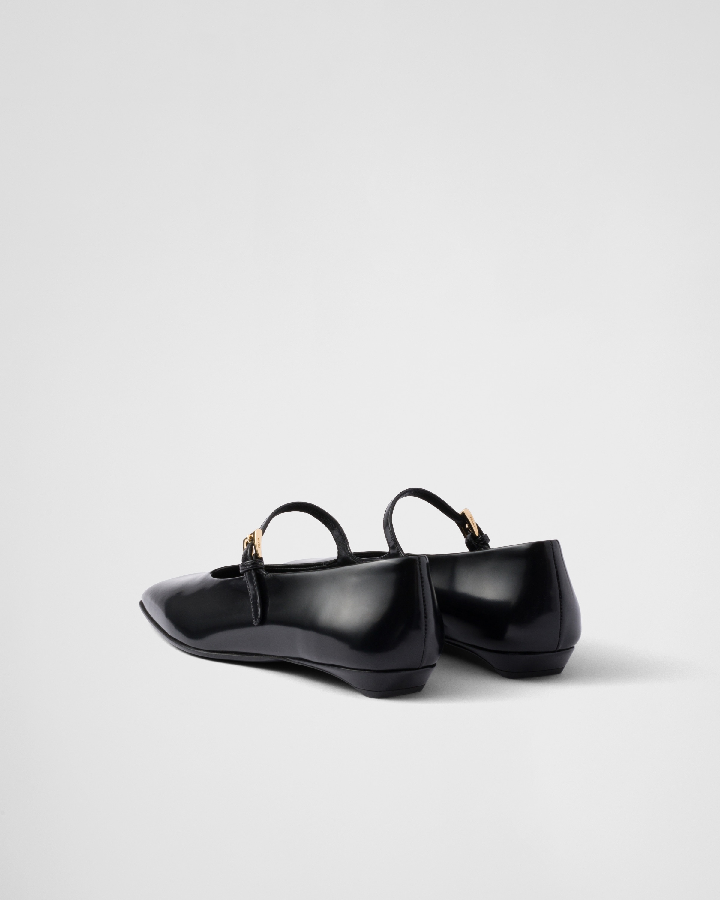 Brushed leather Mary Jane ballerinas - 4