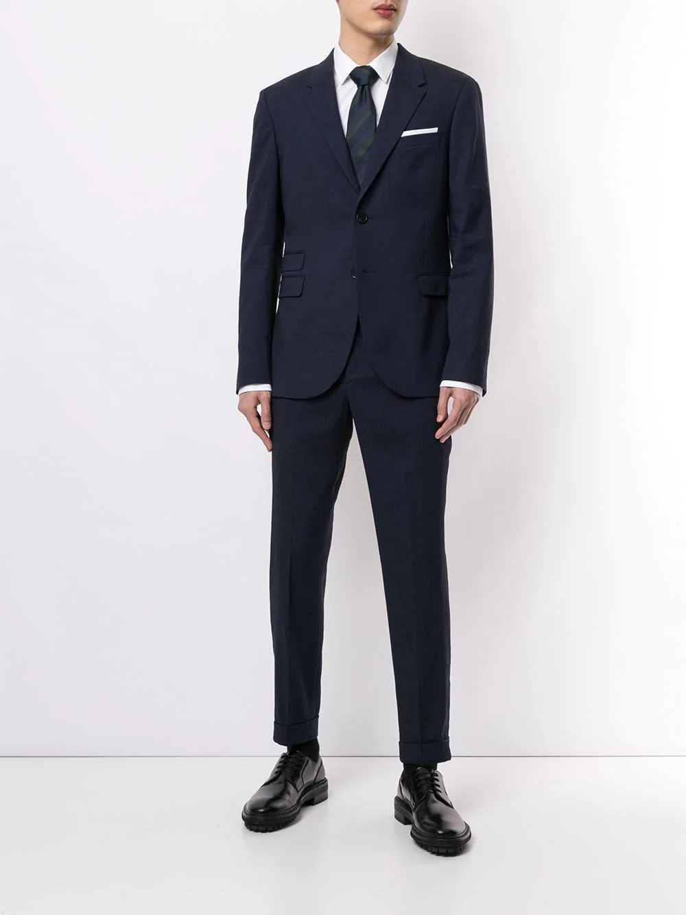 notched lapels tailored suit - 2