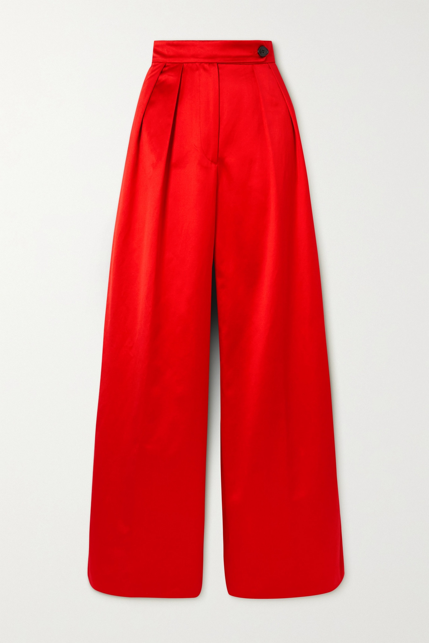 Pamplona cotton and silk-blend satin wide-leg pants - 1