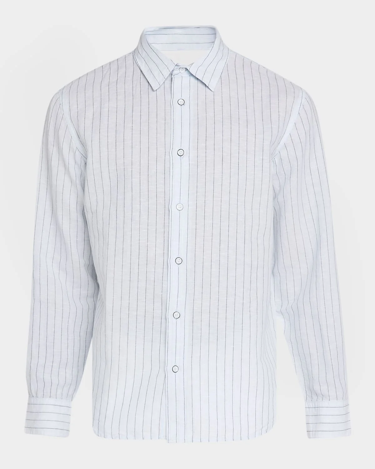 Men's Linen and Cotton Hairline Sport Shirt - 1