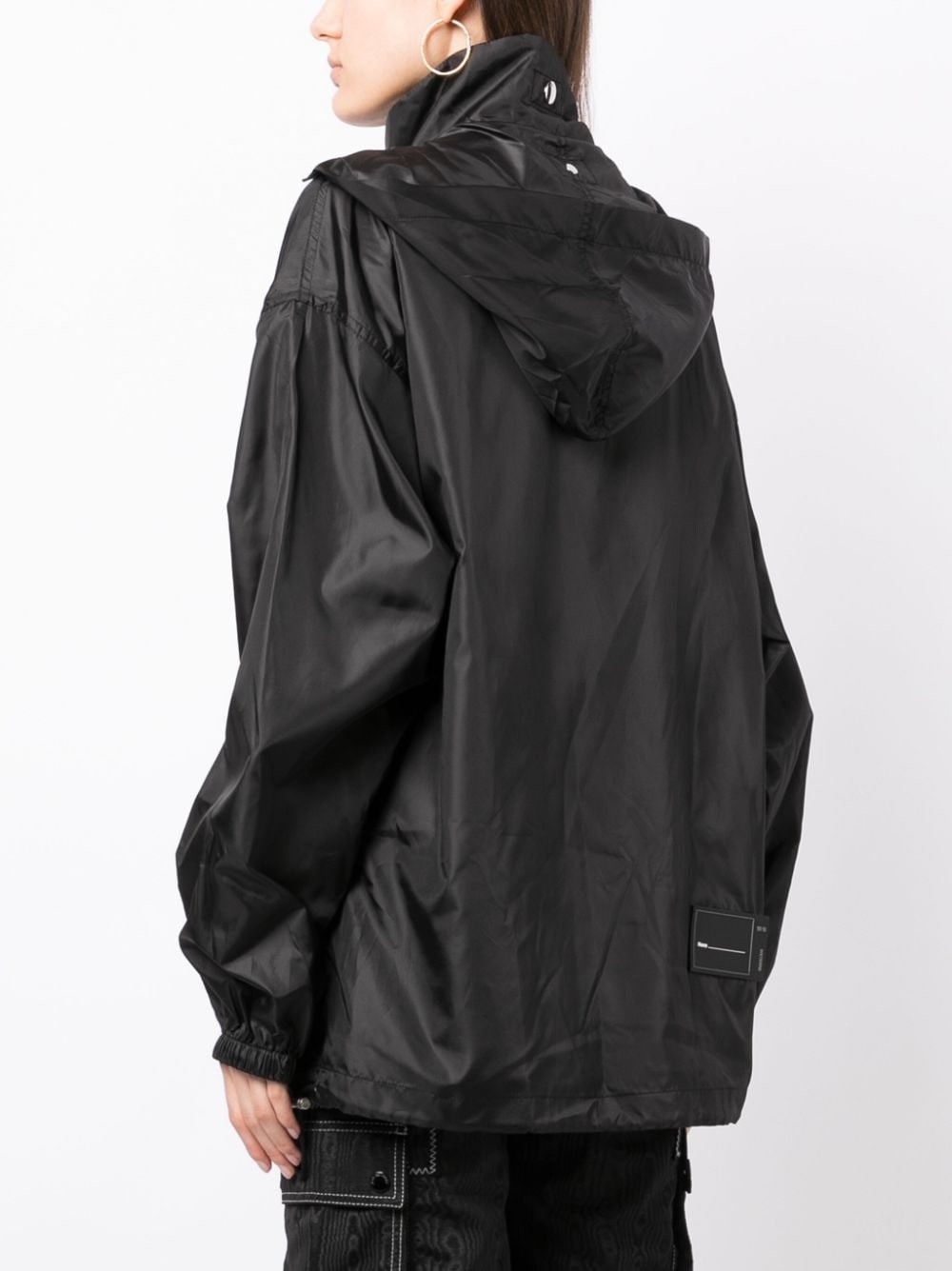 logo-print hooded jacket - 4