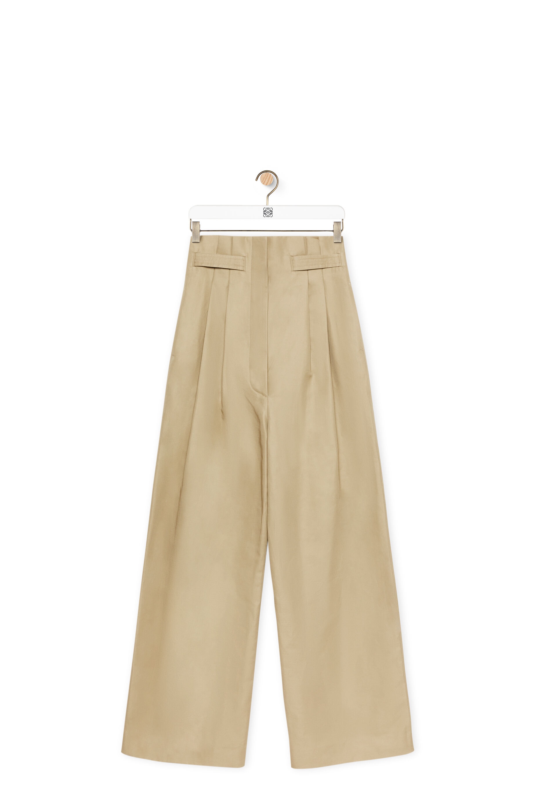 Wide leg trousers in cotton and linen - 1
