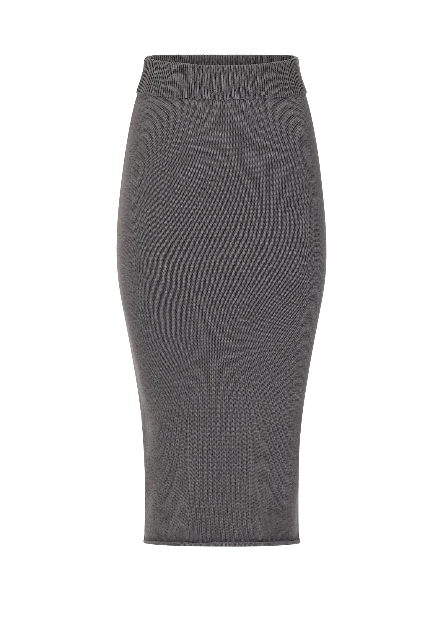 RAW KNIT SKIRT SLATE - 1