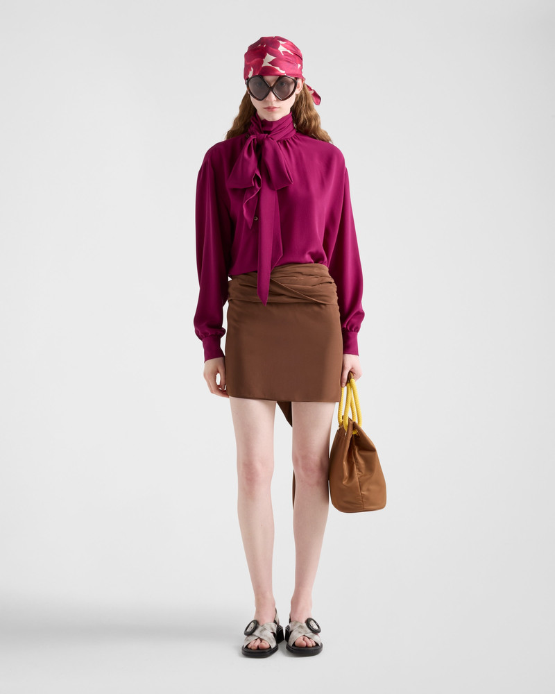 Prada Crepe de chine miniskirt outlook