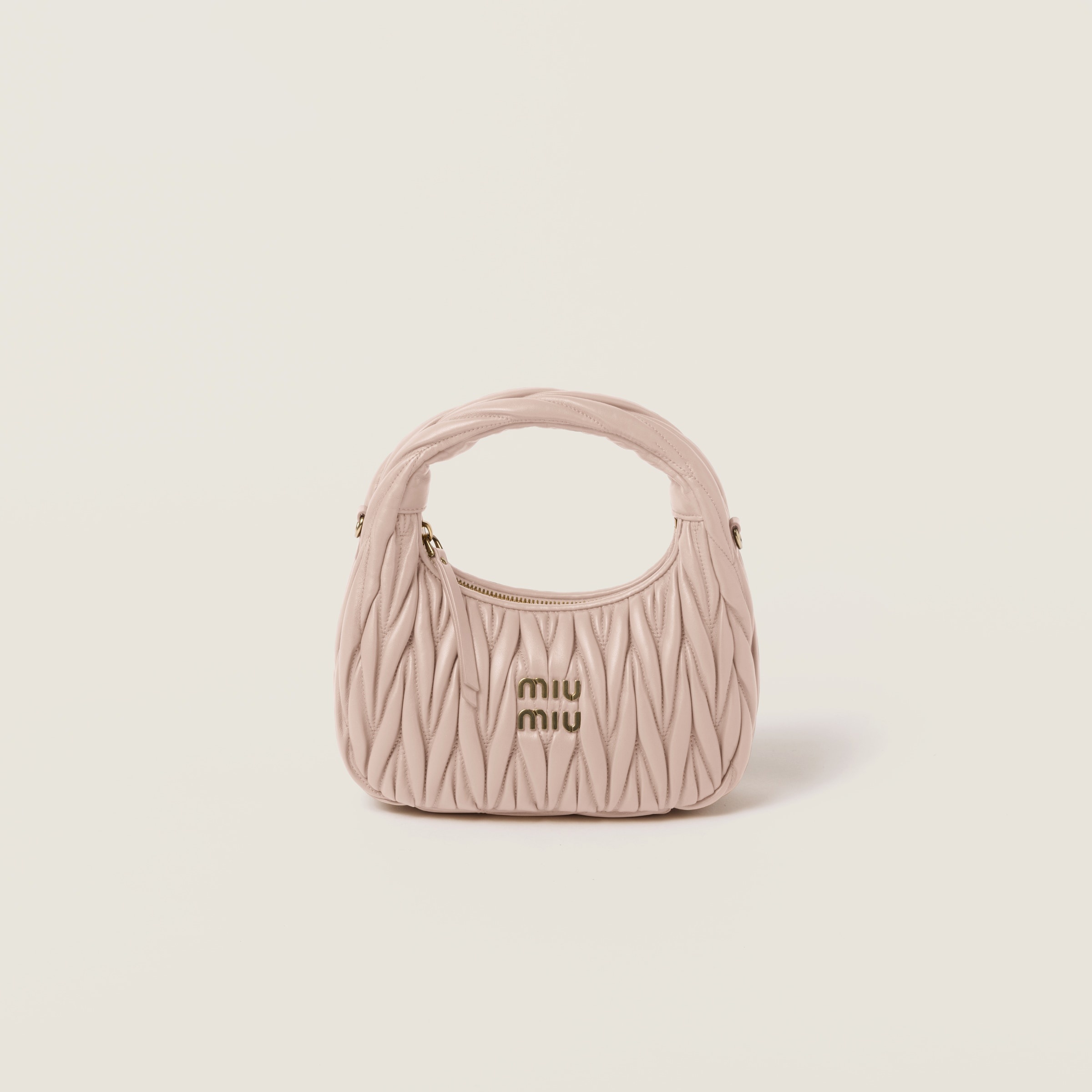 Wander matelassé nappa leather hobo bag - 1