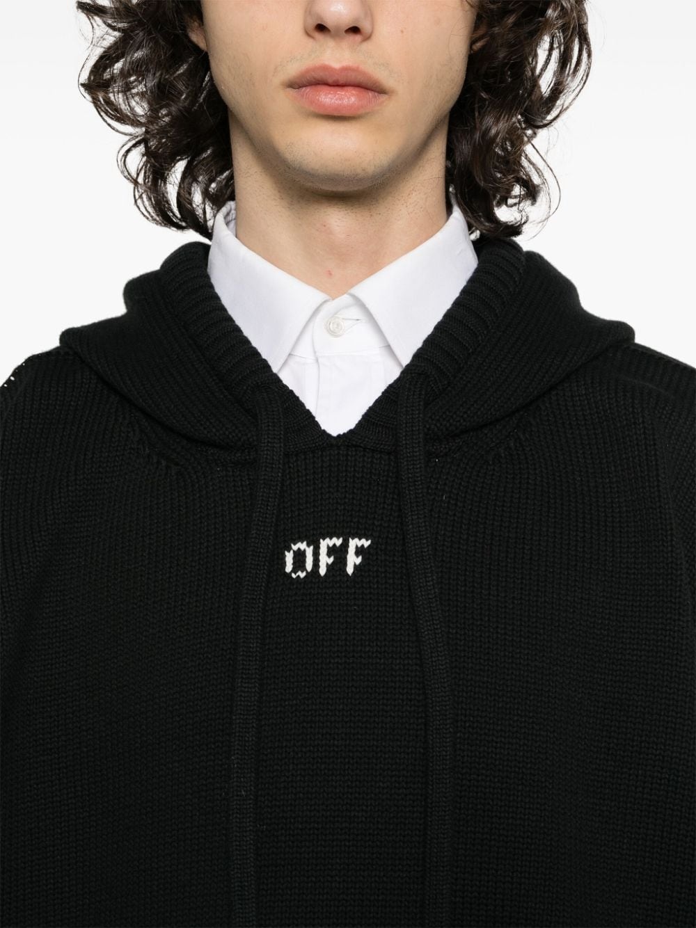 Arrows-motif hooded jumper - 5