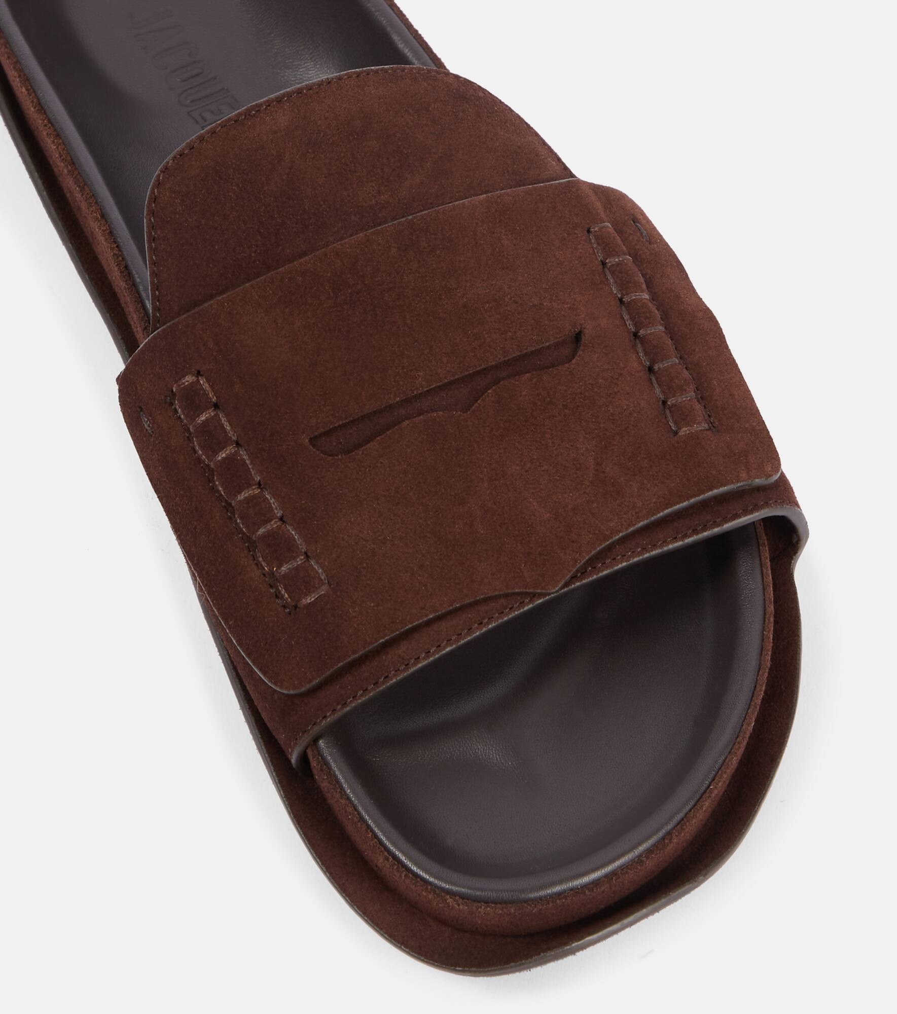 Mocassin suede slides - 5