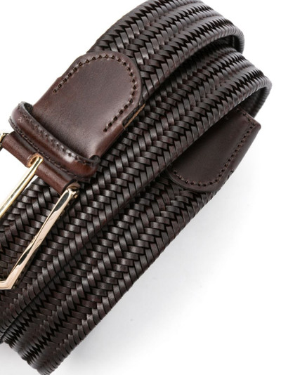 Canali braided leather belt outlook