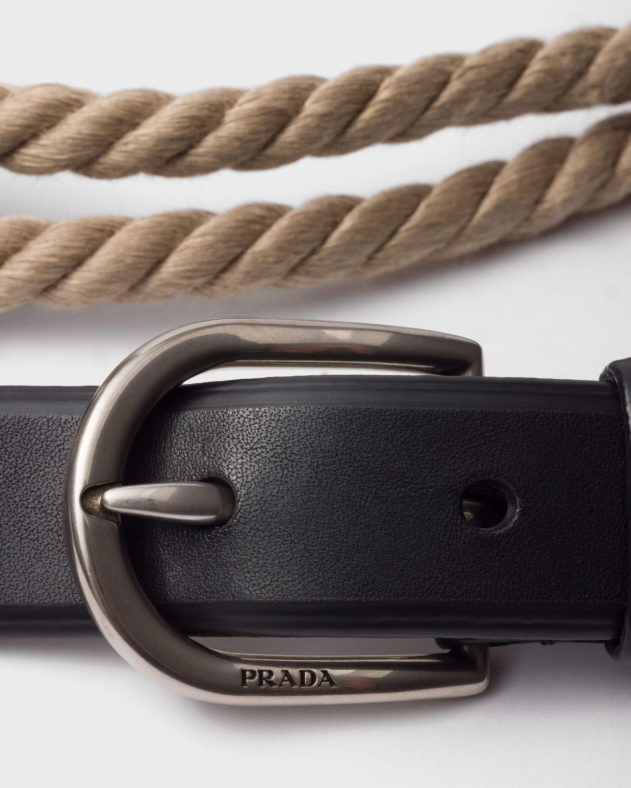Leather and cord belt - 2