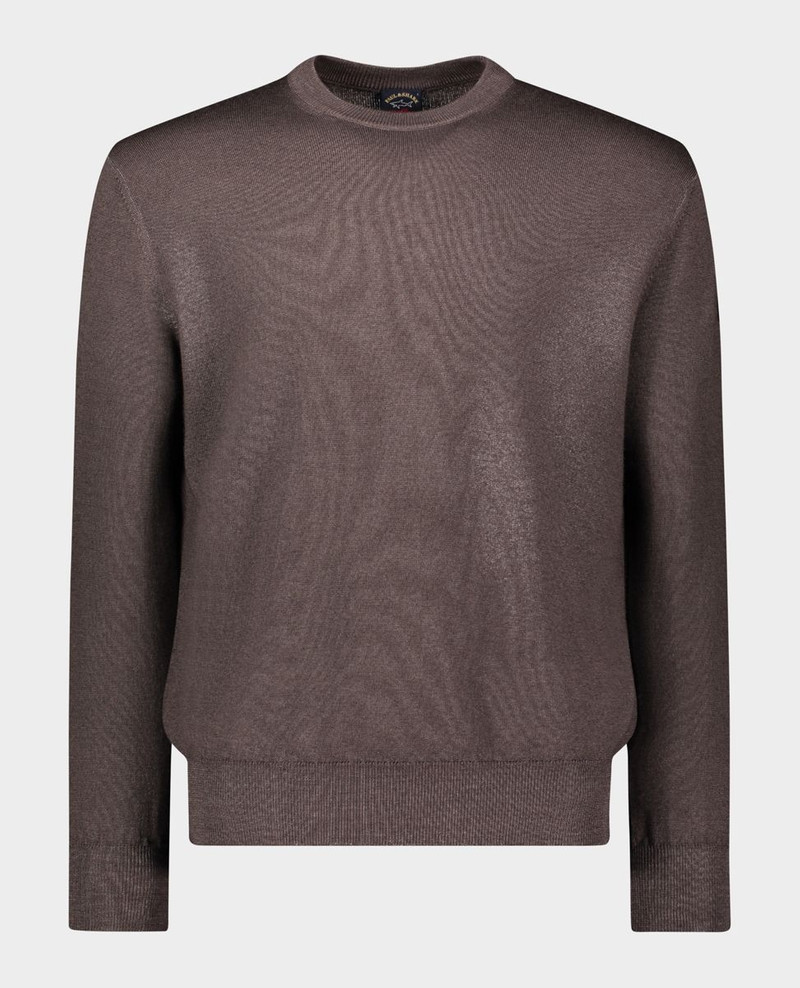 Merino wool crew neck extra-fine dyed garment - 1