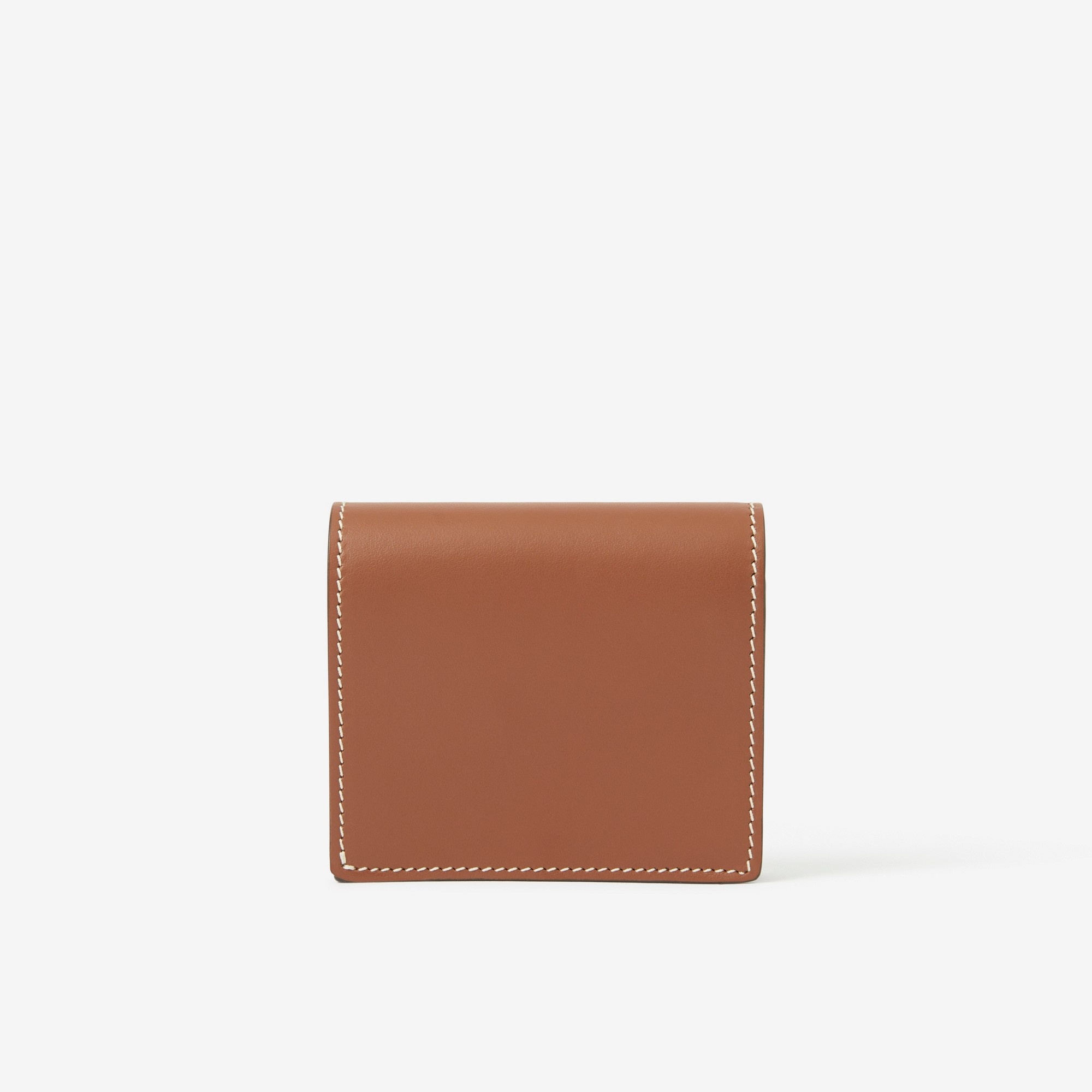 Vintage Check and Leather Small Folding Wallet - 3