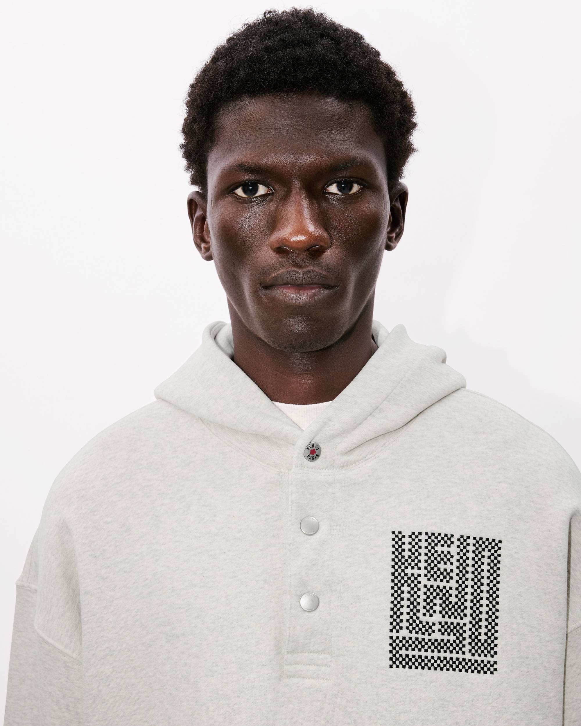 'KENZO Kamon' embroidered buttoned hoodie - 6
